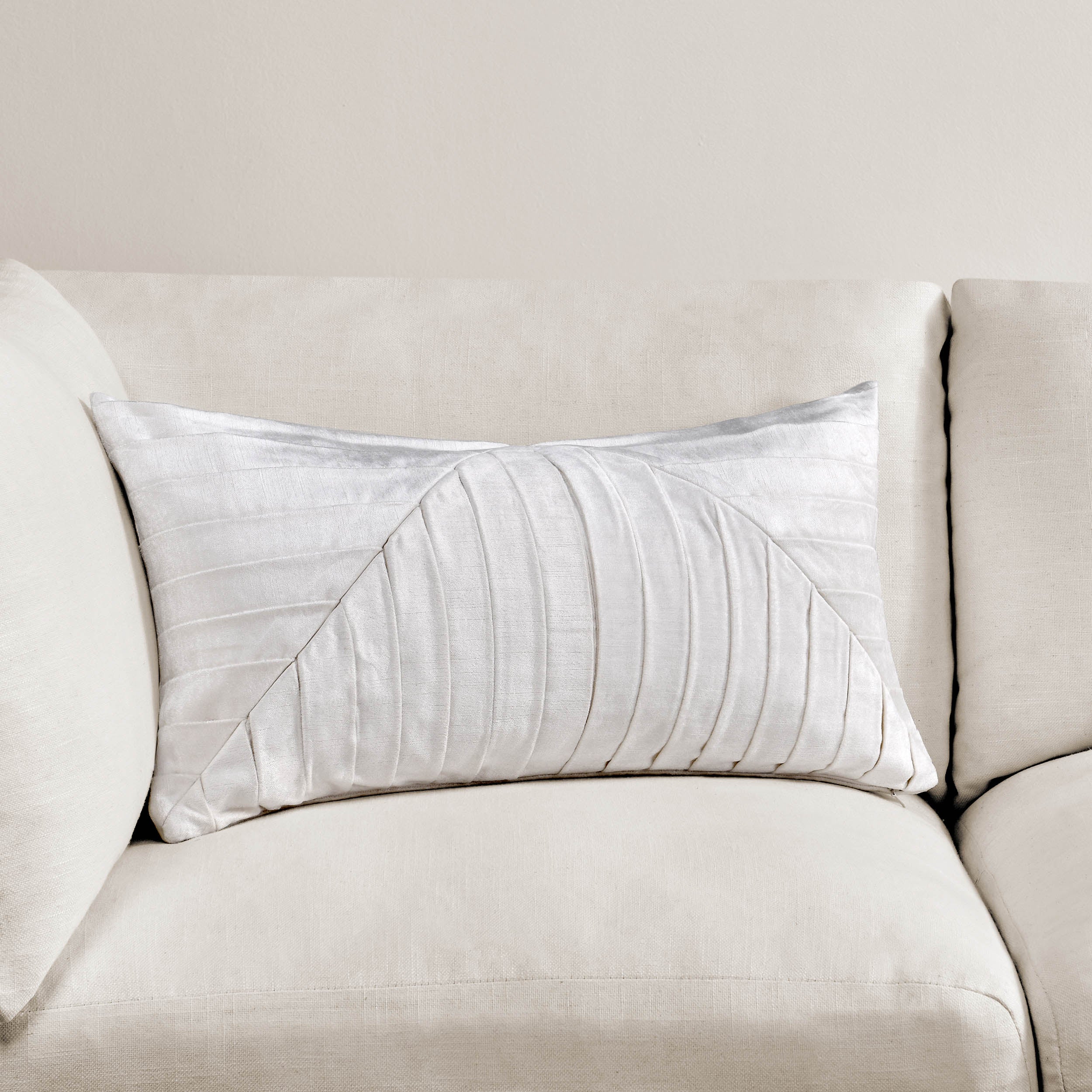 Aubry Lumbar Pillow, Ivory - Image 6