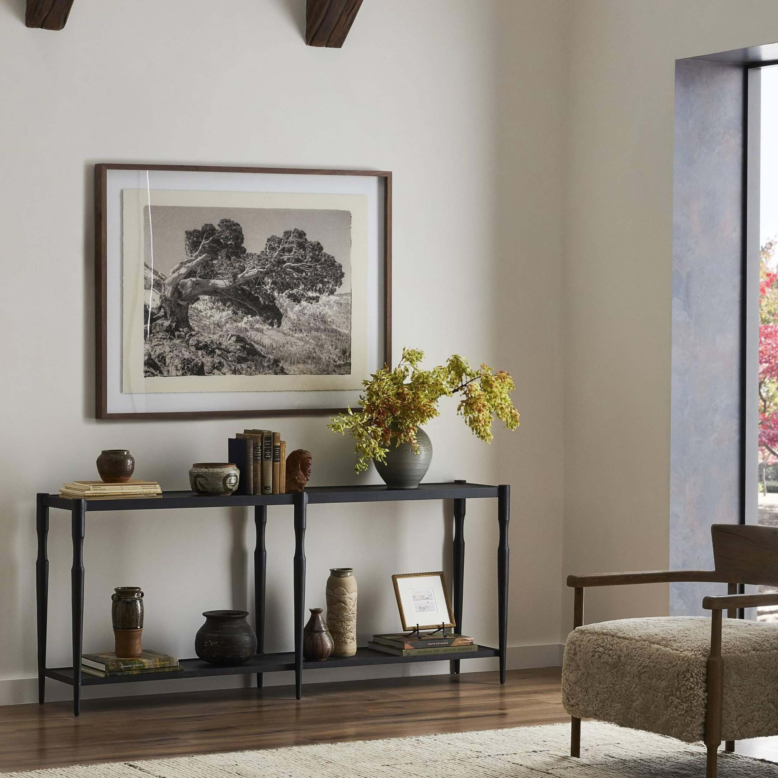 Augusta Console Table, Textured Iron by Amber Lewis x Four Hands - Image 5