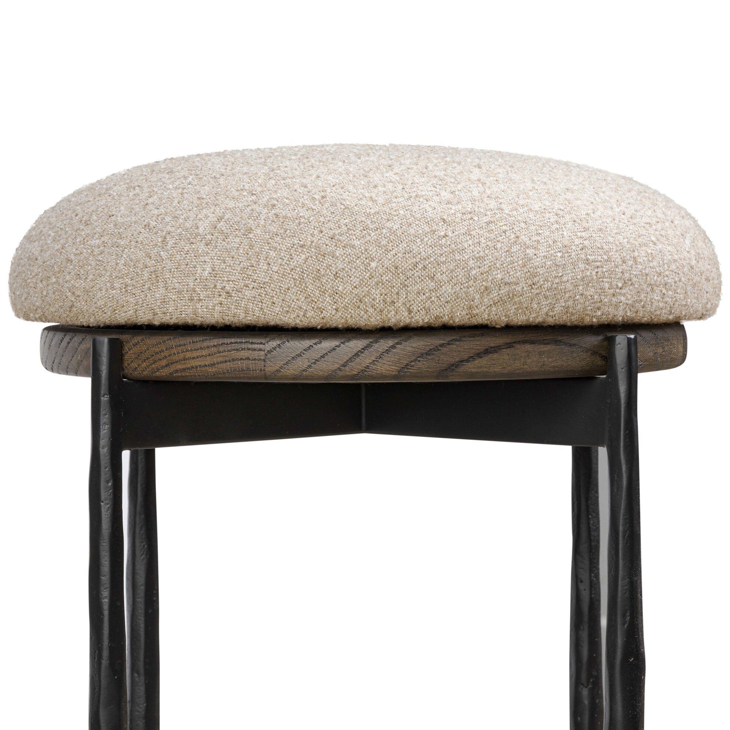 Cofer Swivel Bar & Counter Stool, Weslie Flax by Four Hands - Image 4