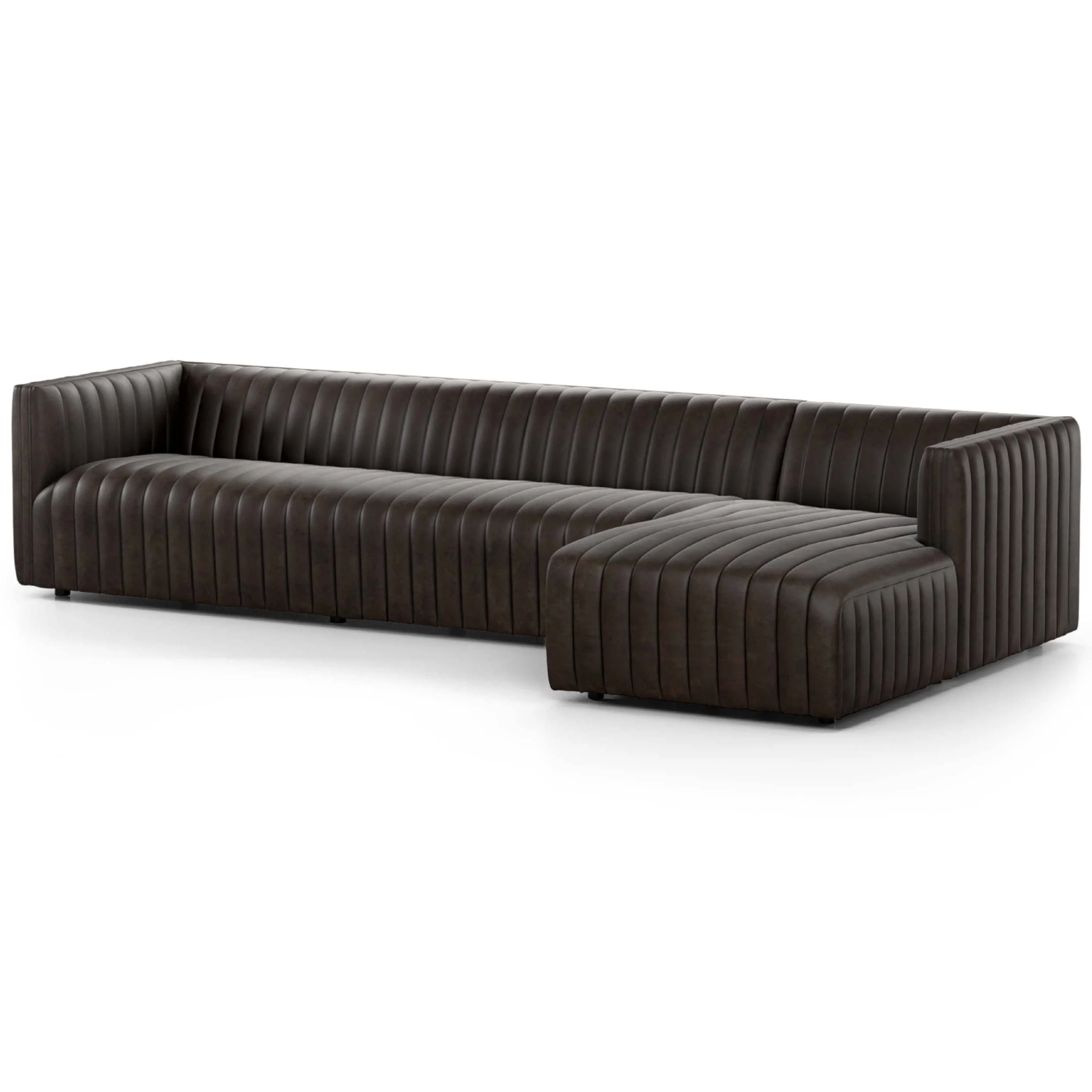 Augustine 2 Piece 126" Leather Sectional, Deacon Wolf - Image 6