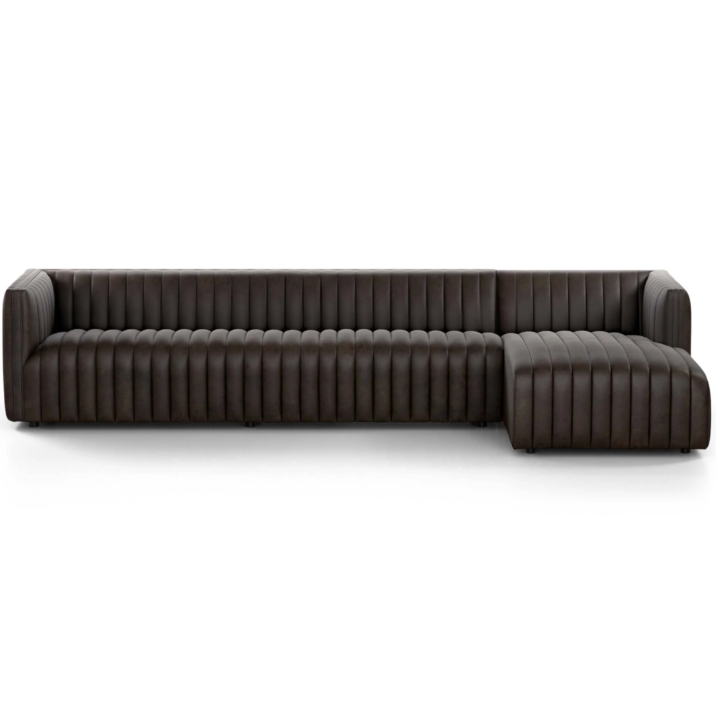 Augustine 2 Piece 126" Leather Sectional, Deacon Wolf - Image 7