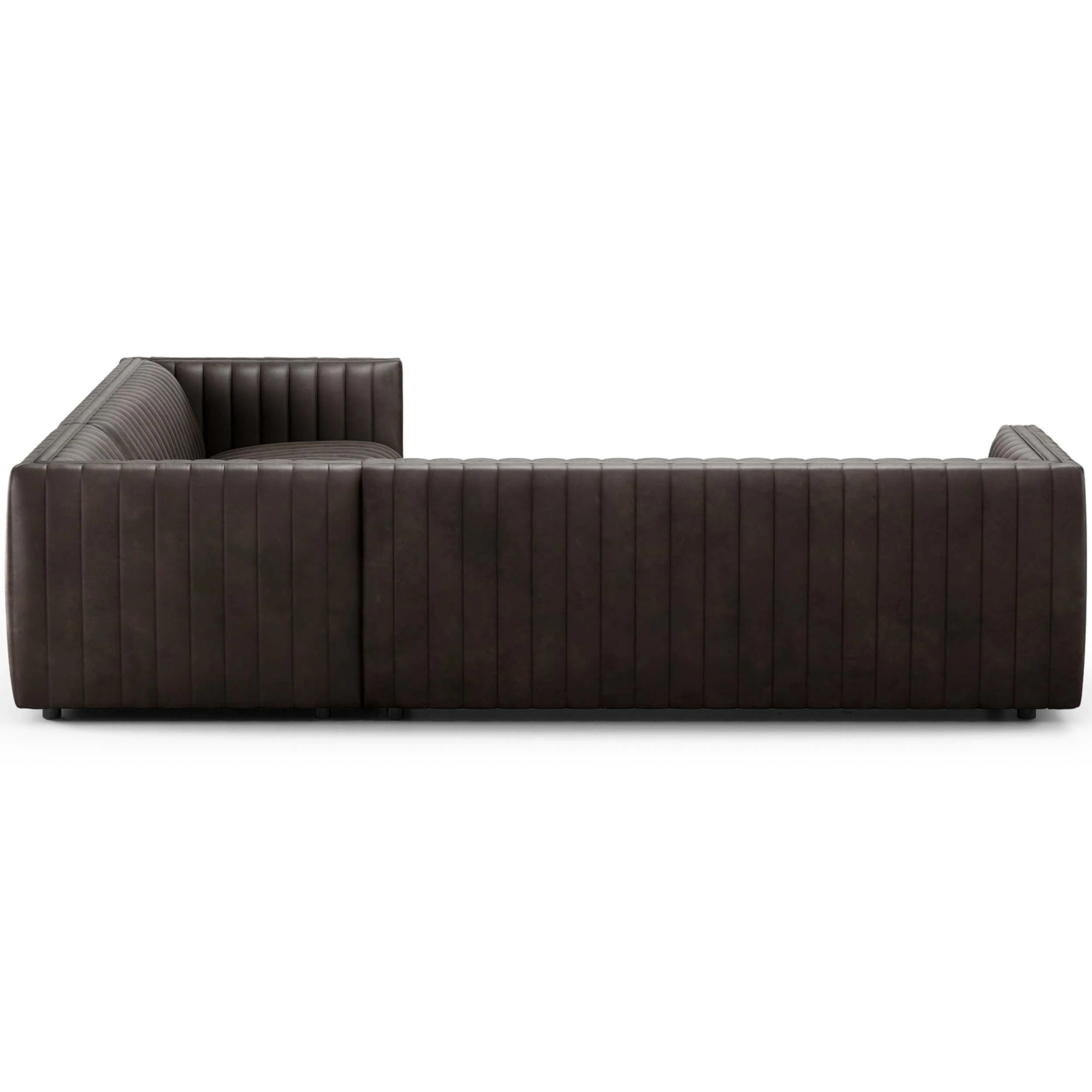 Augustine 3 Piece 105" Leather Sectional, Deacon Wolf - Image 3