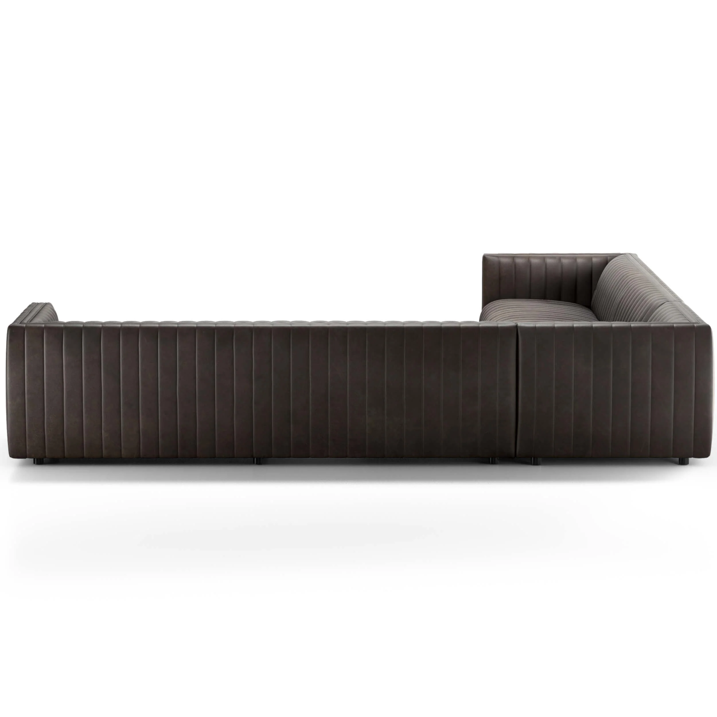 Augustine 3 Piece 126" Leather Sectional, Deacon Wolf - Image 4