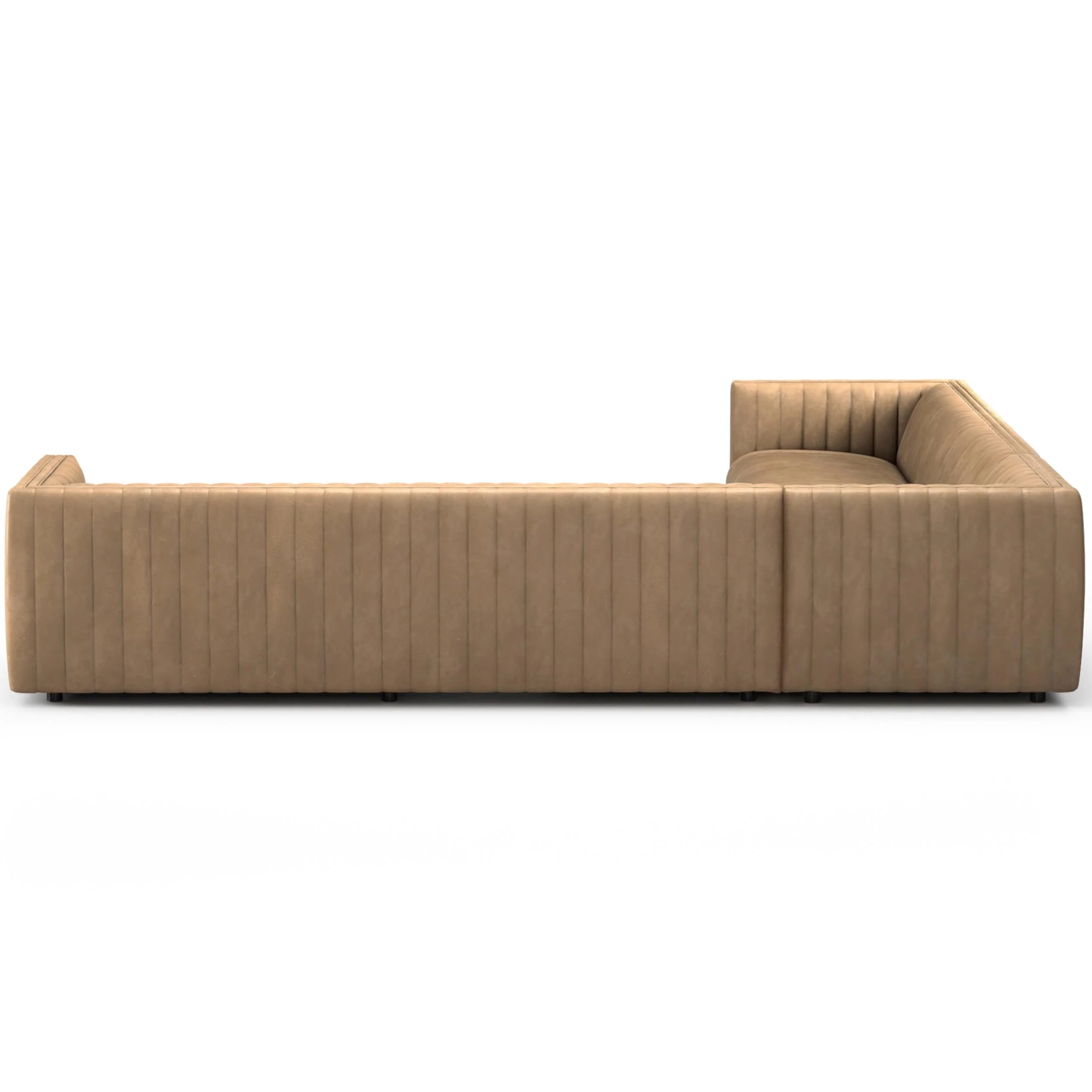 Augustine 3 Piece 126" Leather Sectional, Palermo Drift - Image 4