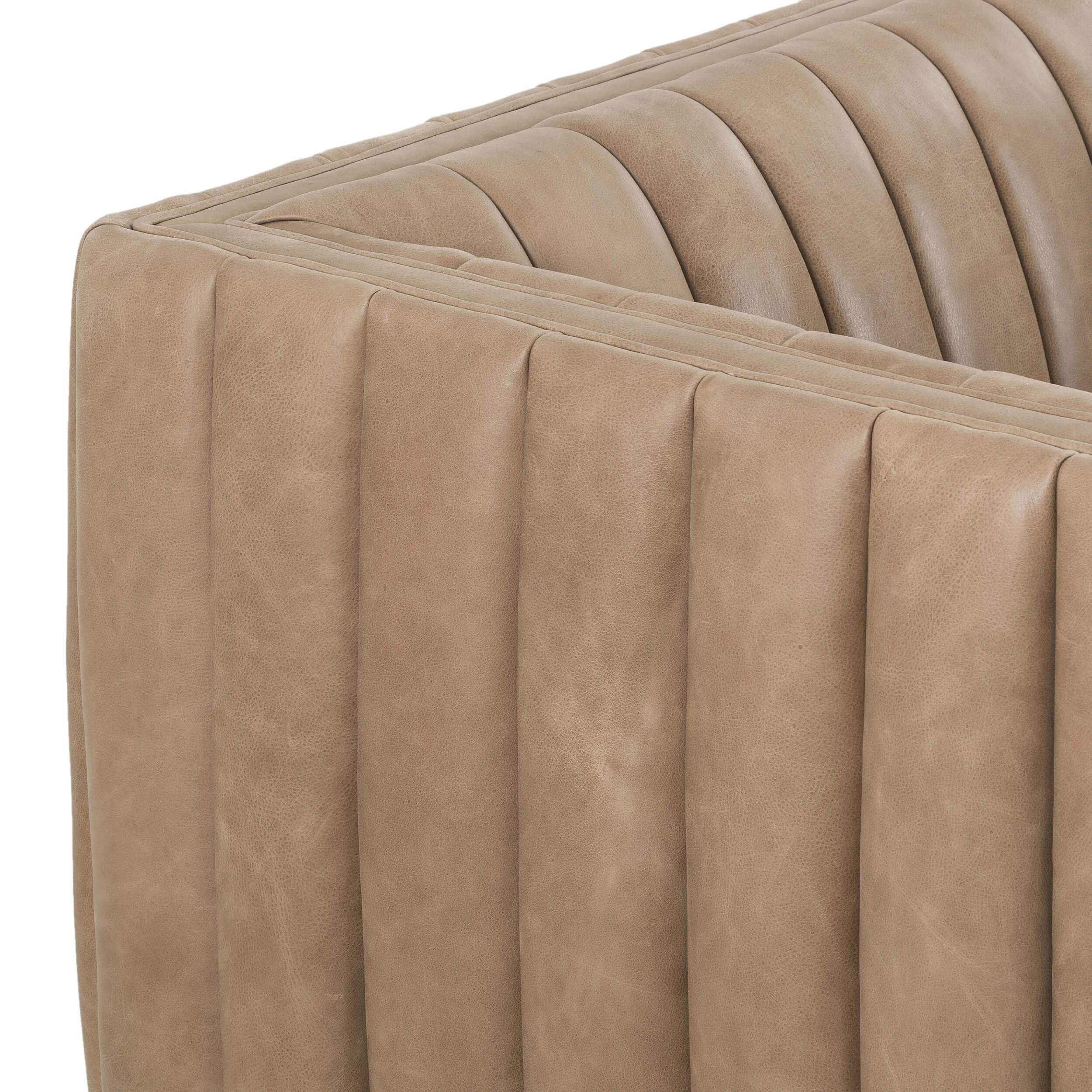 Augustine Leather Sofa, Palermo Drift - Image 5