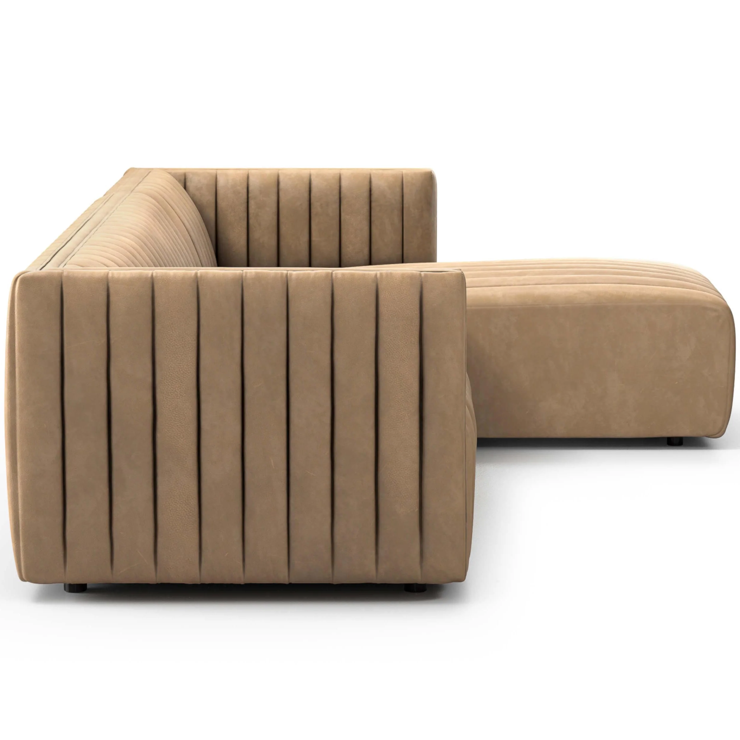Augustine Leather 2 Piece 105" Sectional w/ Chaise, Palermo Drift - Image 7