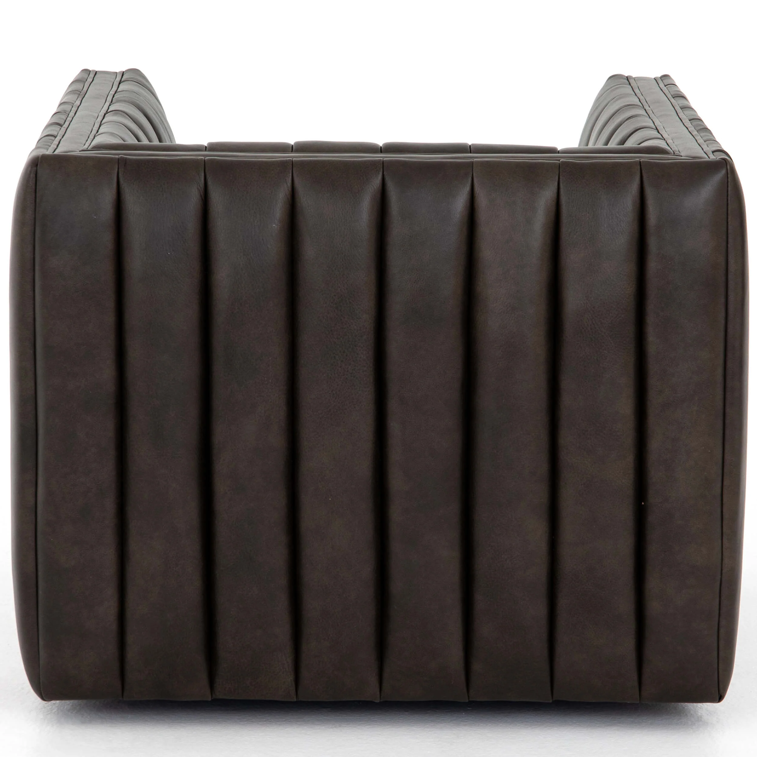Augustine Leather Swivel Chair, Deacon Wolf by Four Hands - Image 4