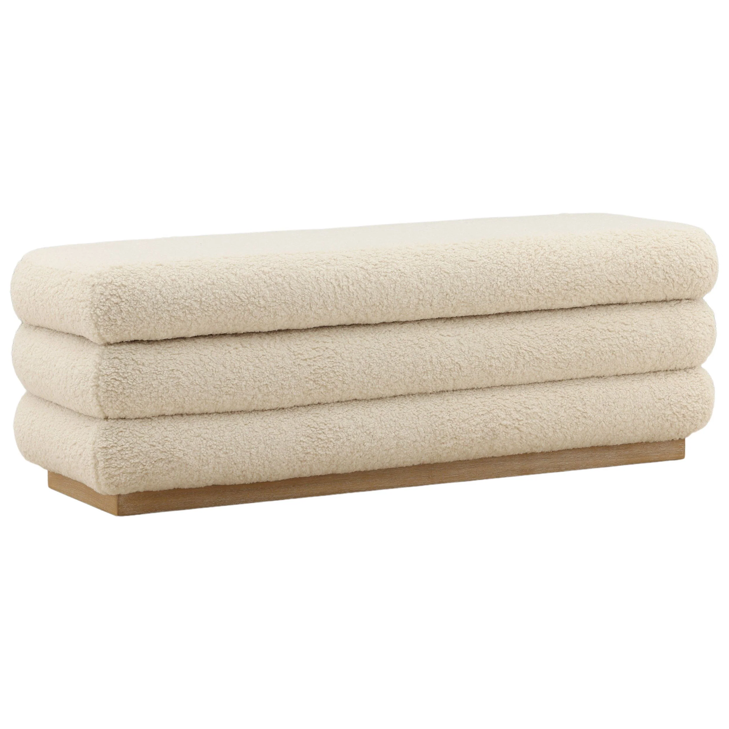 Aura Storage Bench, Cream