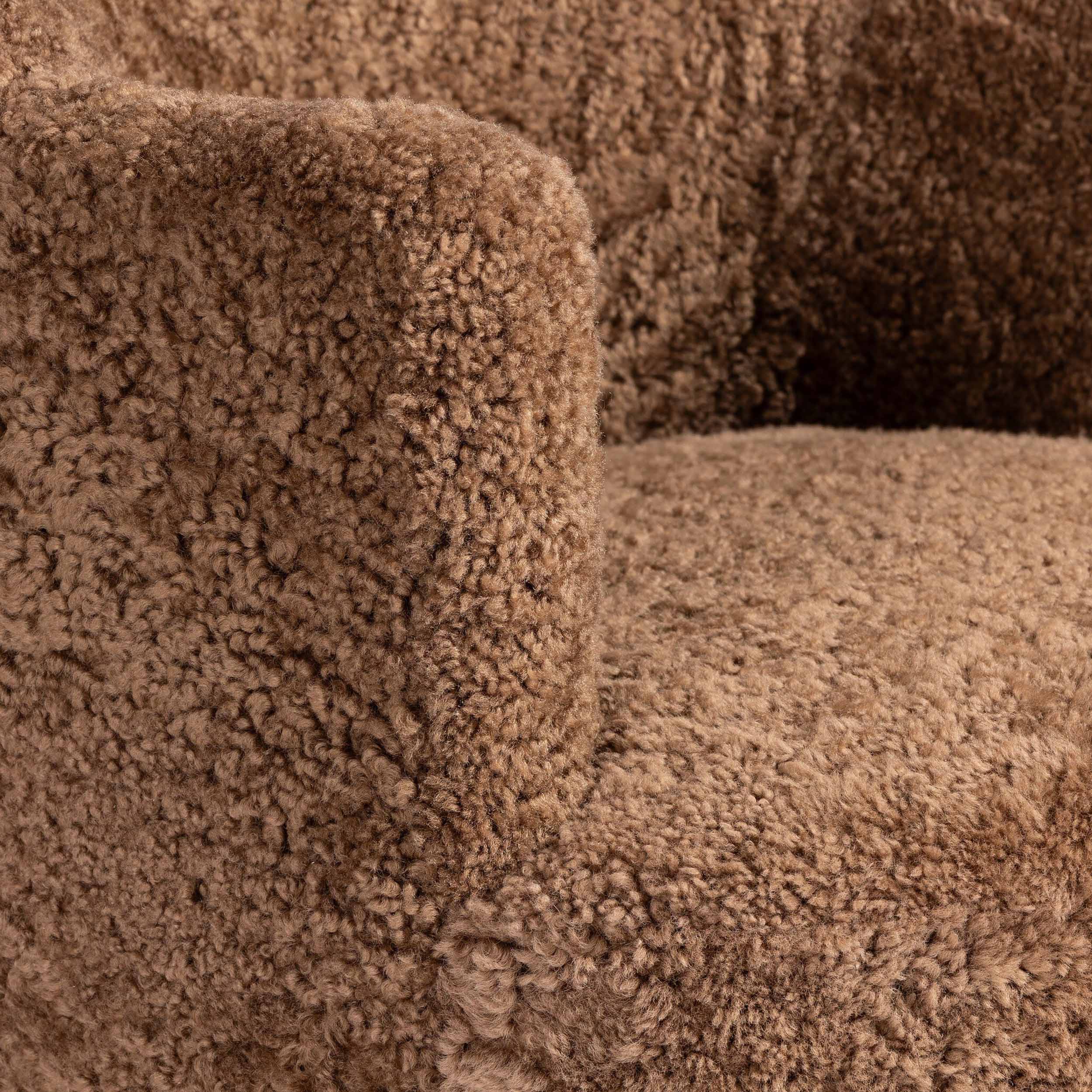 Aurora Swivel Chair, Amber Shearling by Four Hands - Image 5