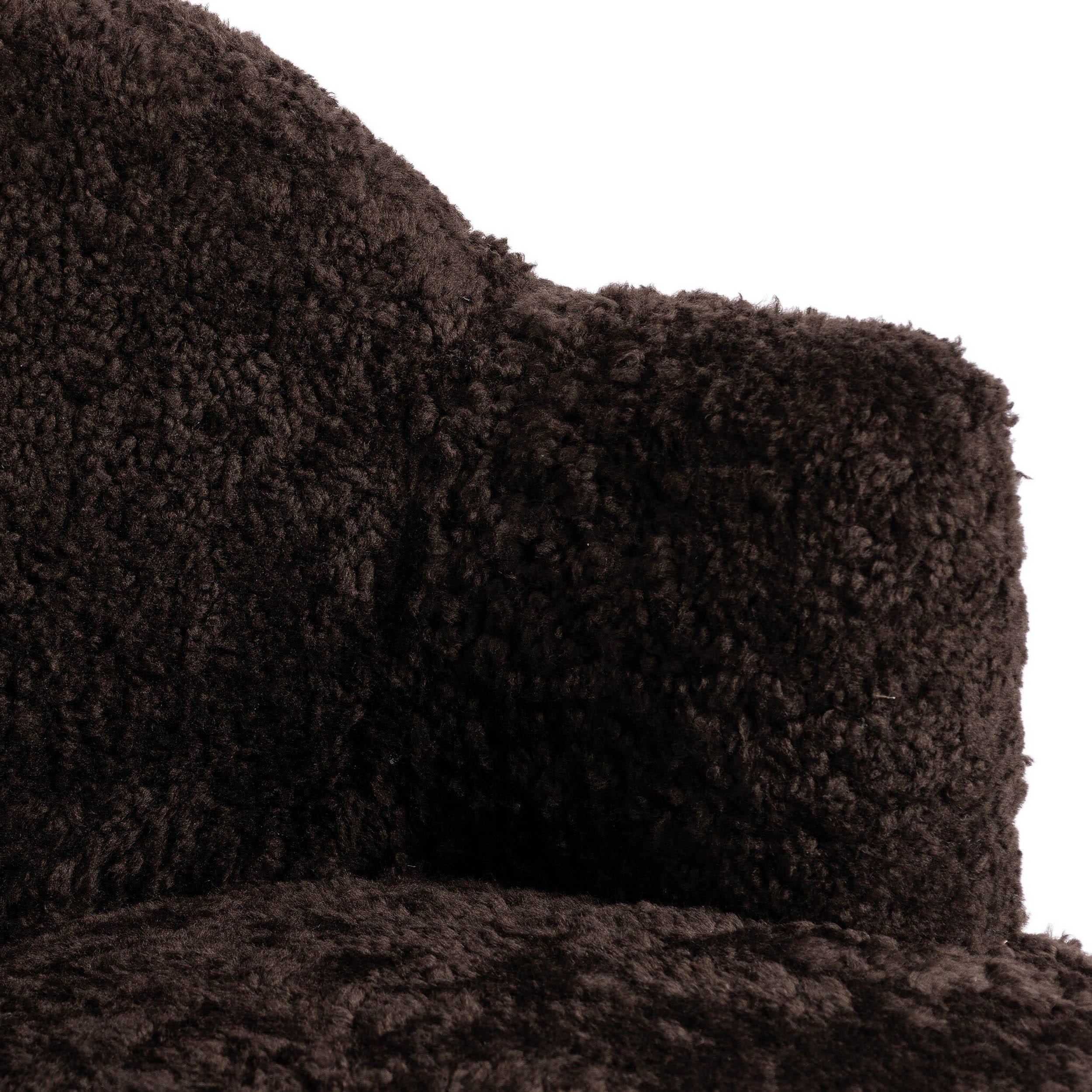 Aurora Swivel Chair, Cocoa Shearling by Four Hands - Image 6