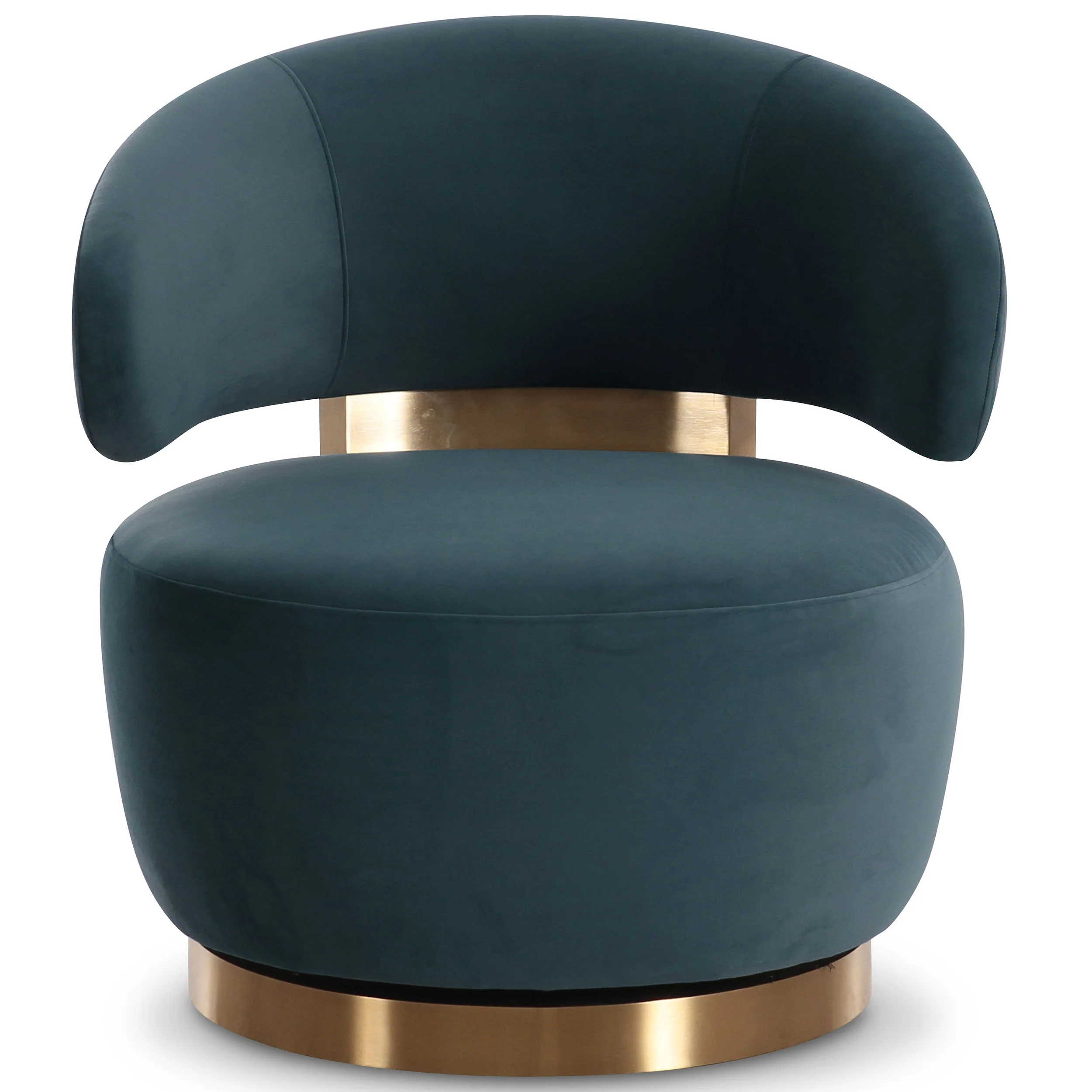 Austin Velvet Swivel Accent Chair, Dark Teal - Image 2