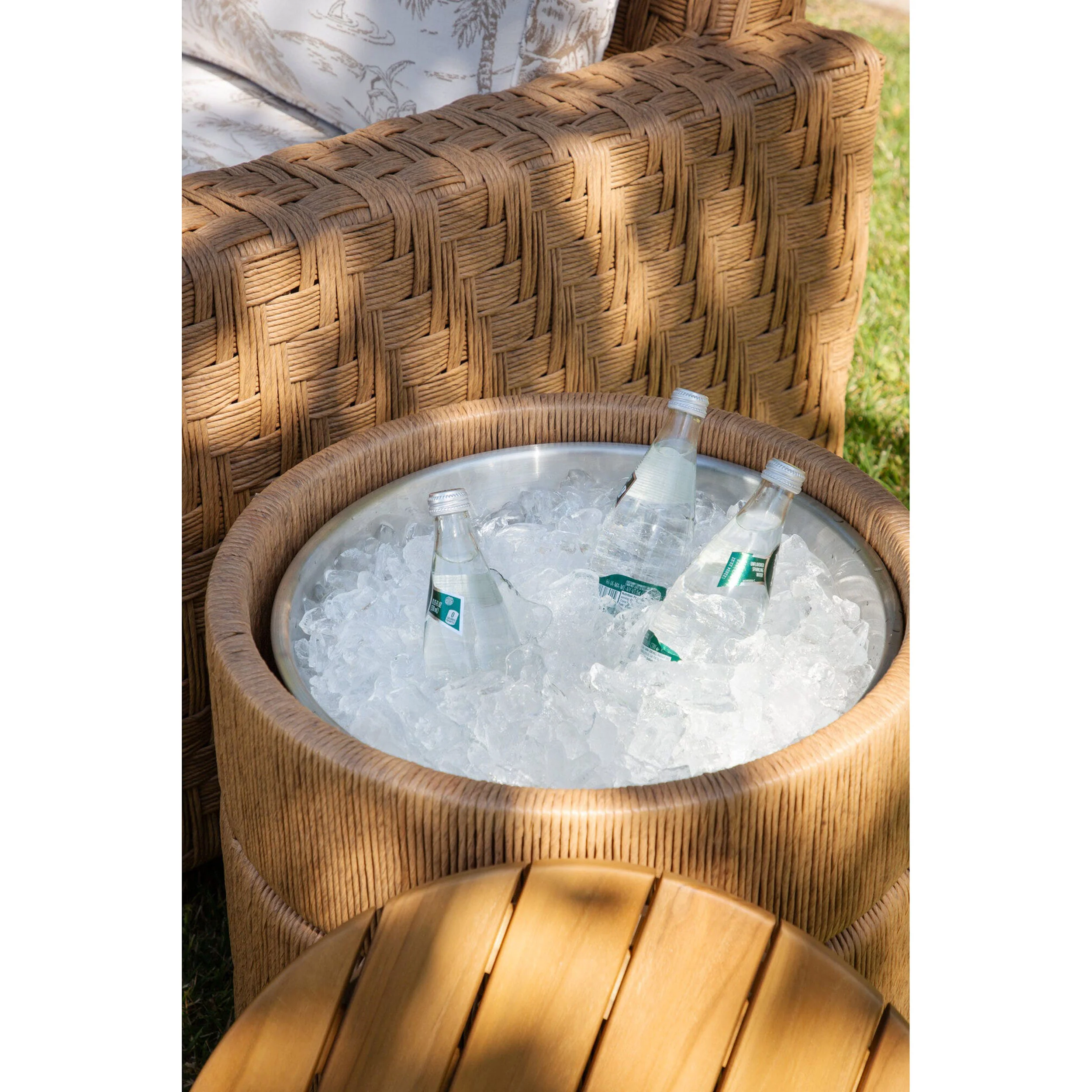 Avalon Wicker Storage End Table, Natural - Image 5