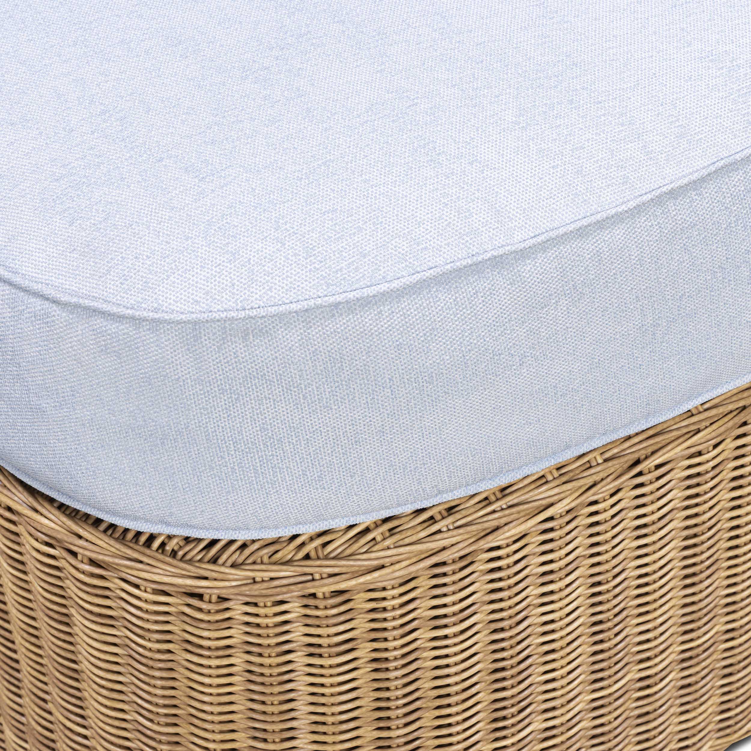 Axel Outdoor Ottoman, Blue - Image 3