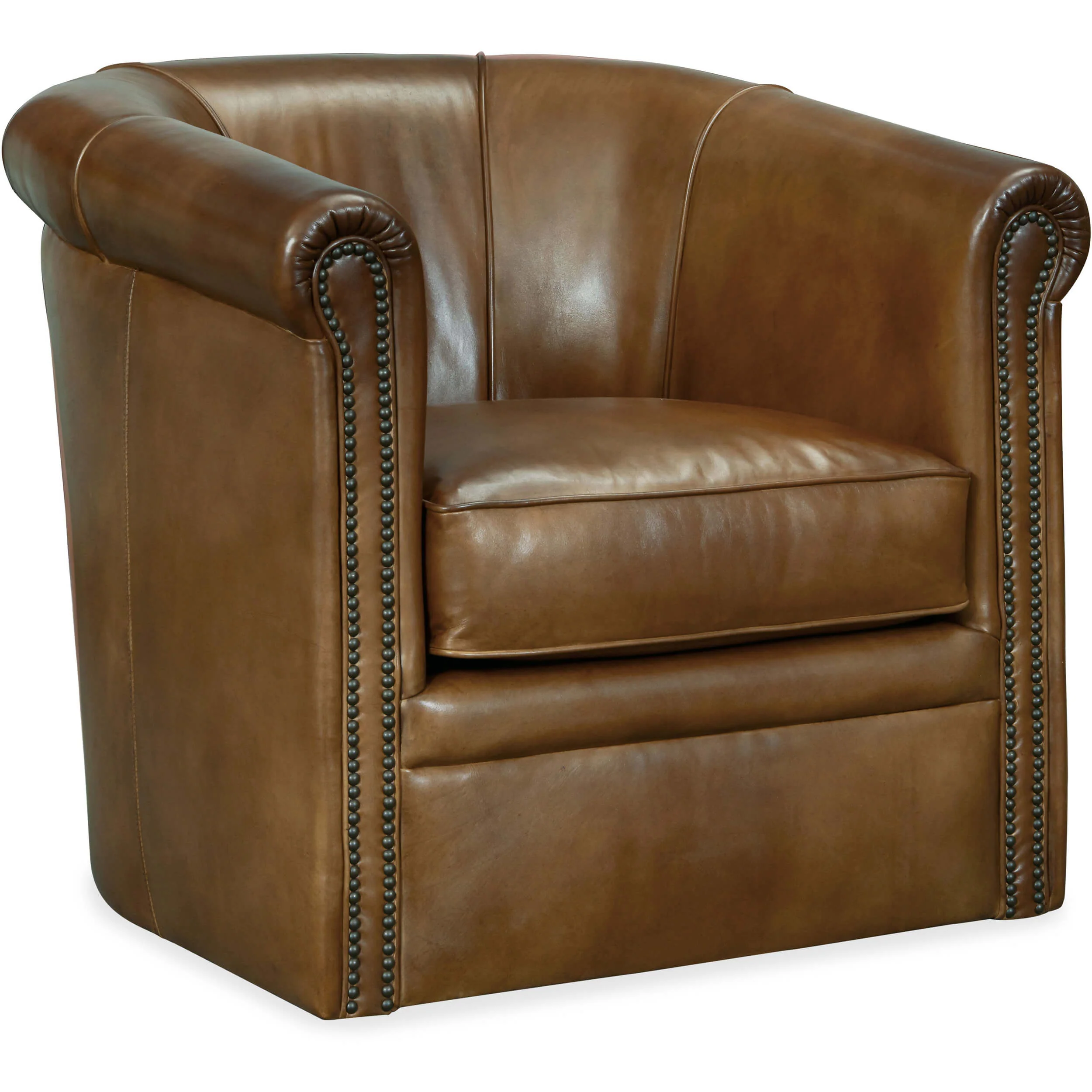 Axton Leather Swivel Chair, Checkmate Pawn