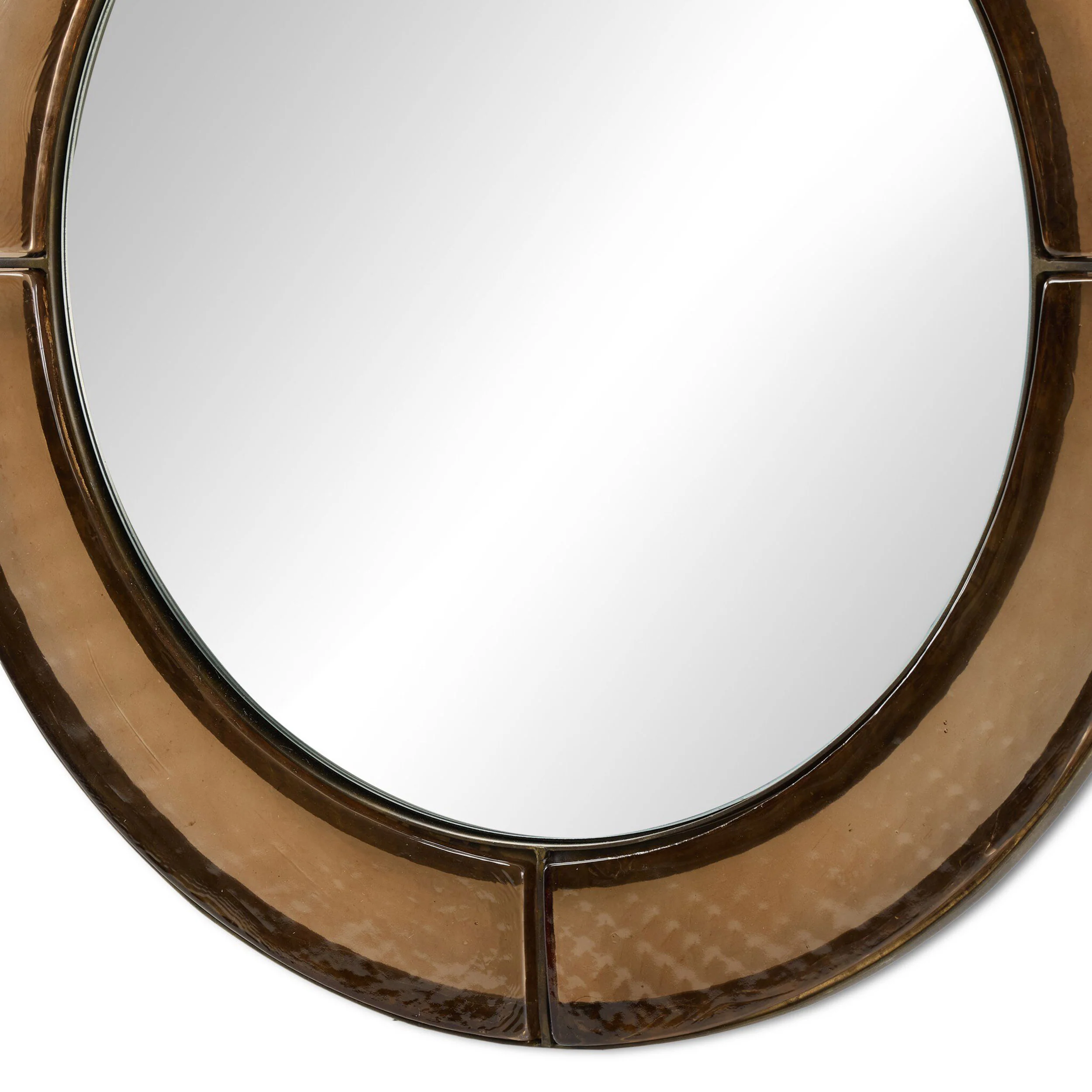 Ayano Small Round Mirror, Smoked Brown by Four Hands - Image 4
