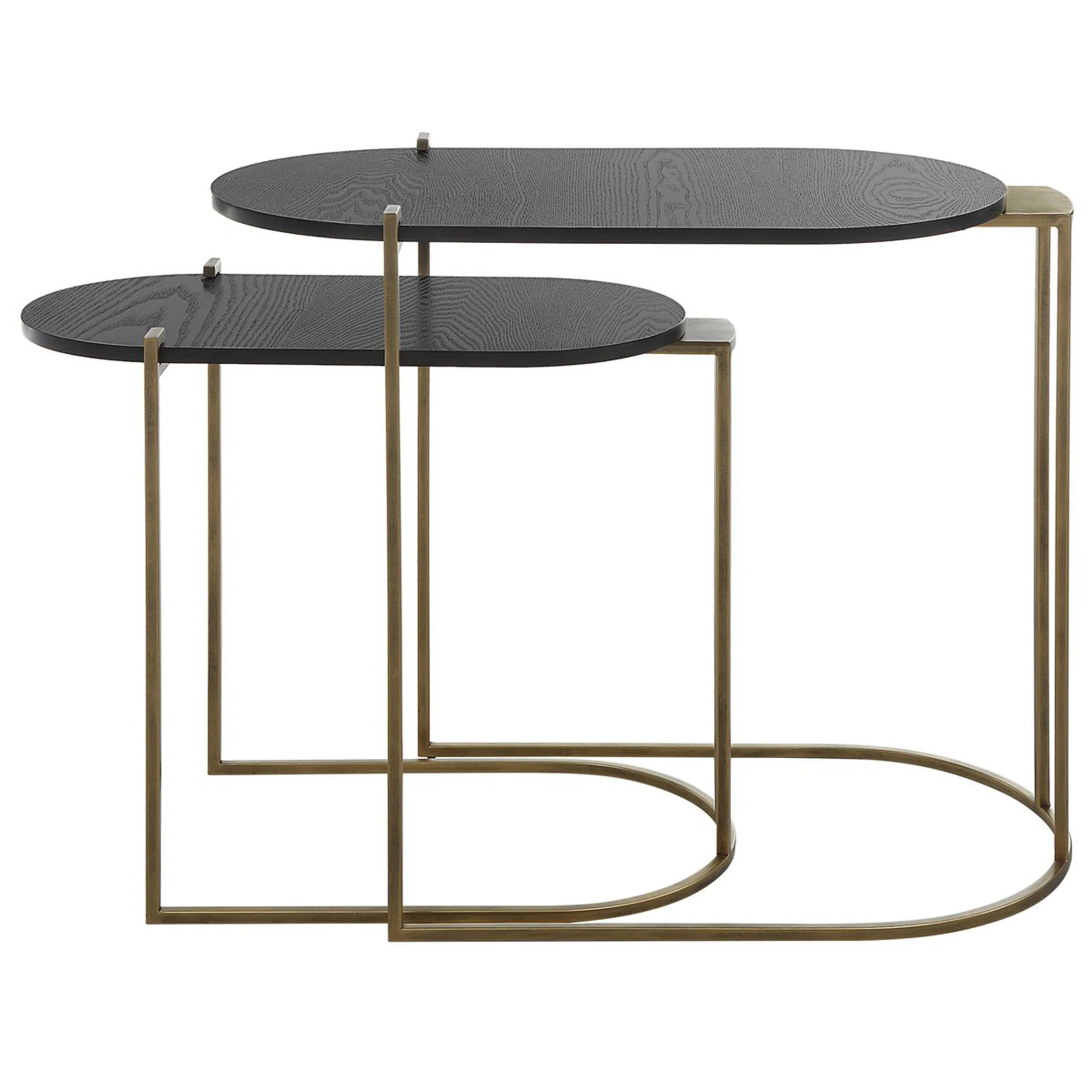 Aztec Nesting Tables, Set of 2, Ebony - Image 2