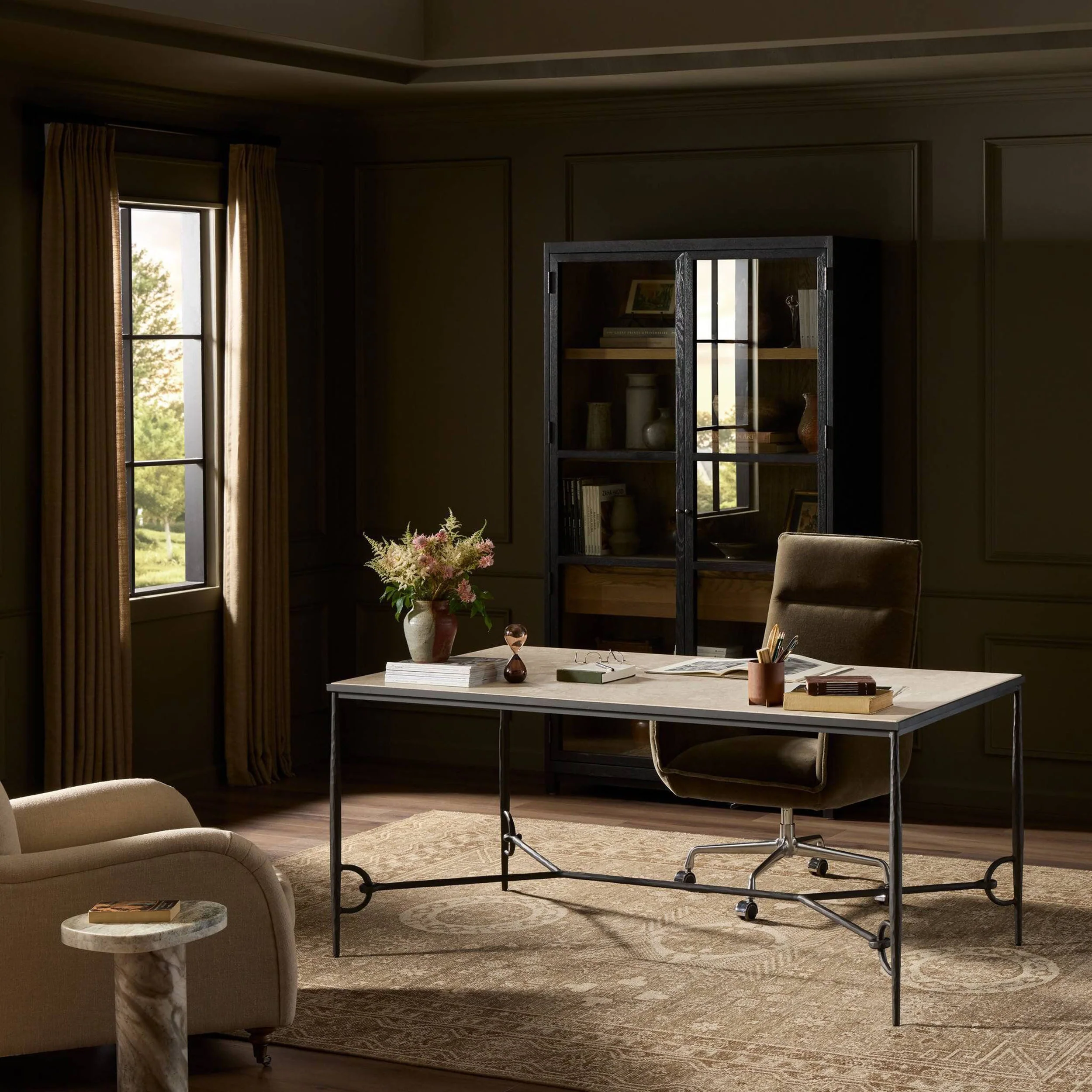 Babylon Desk, Gunmetal by Four Hands - Image 7