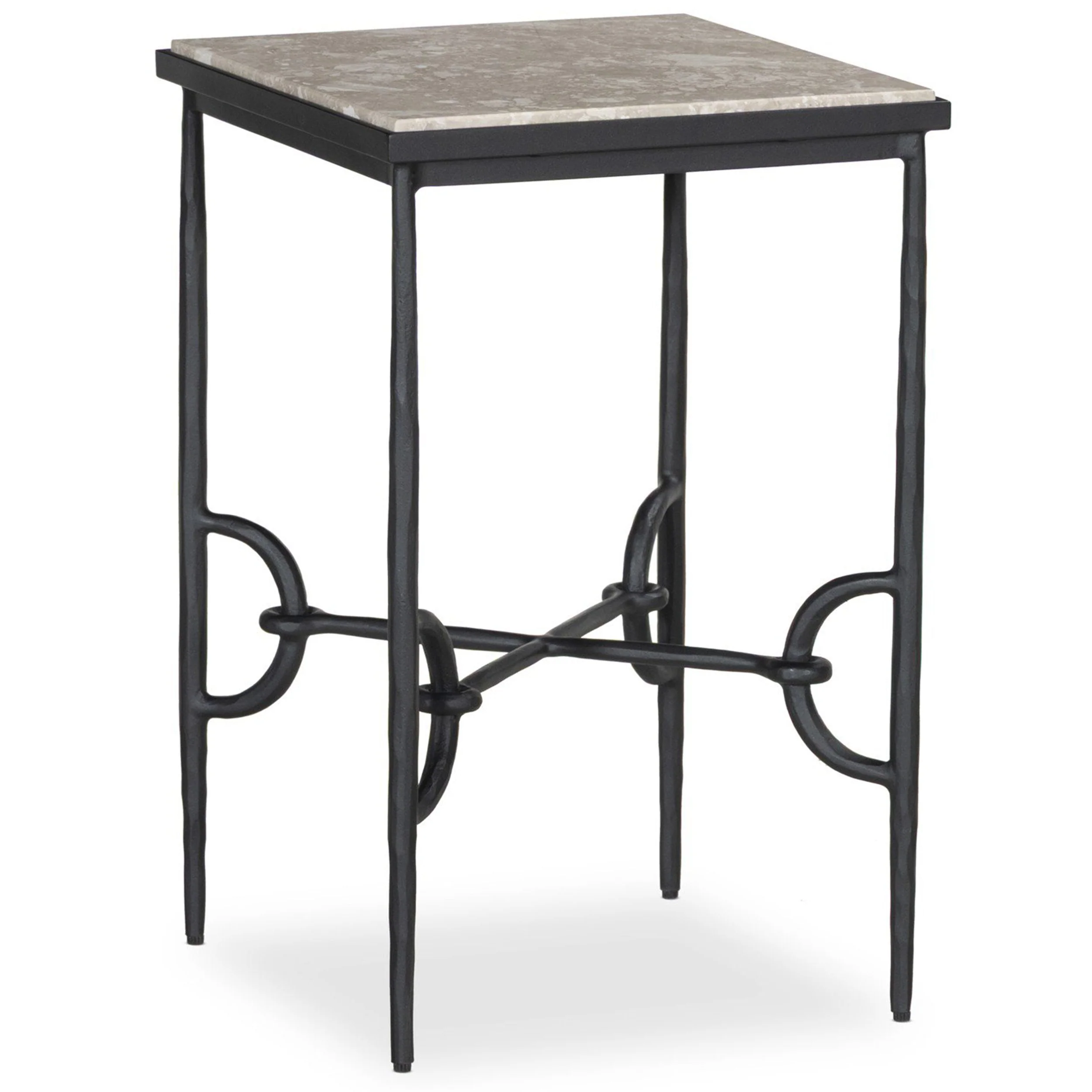 Babylon Small End Table, Lunar Marble by Four Hands