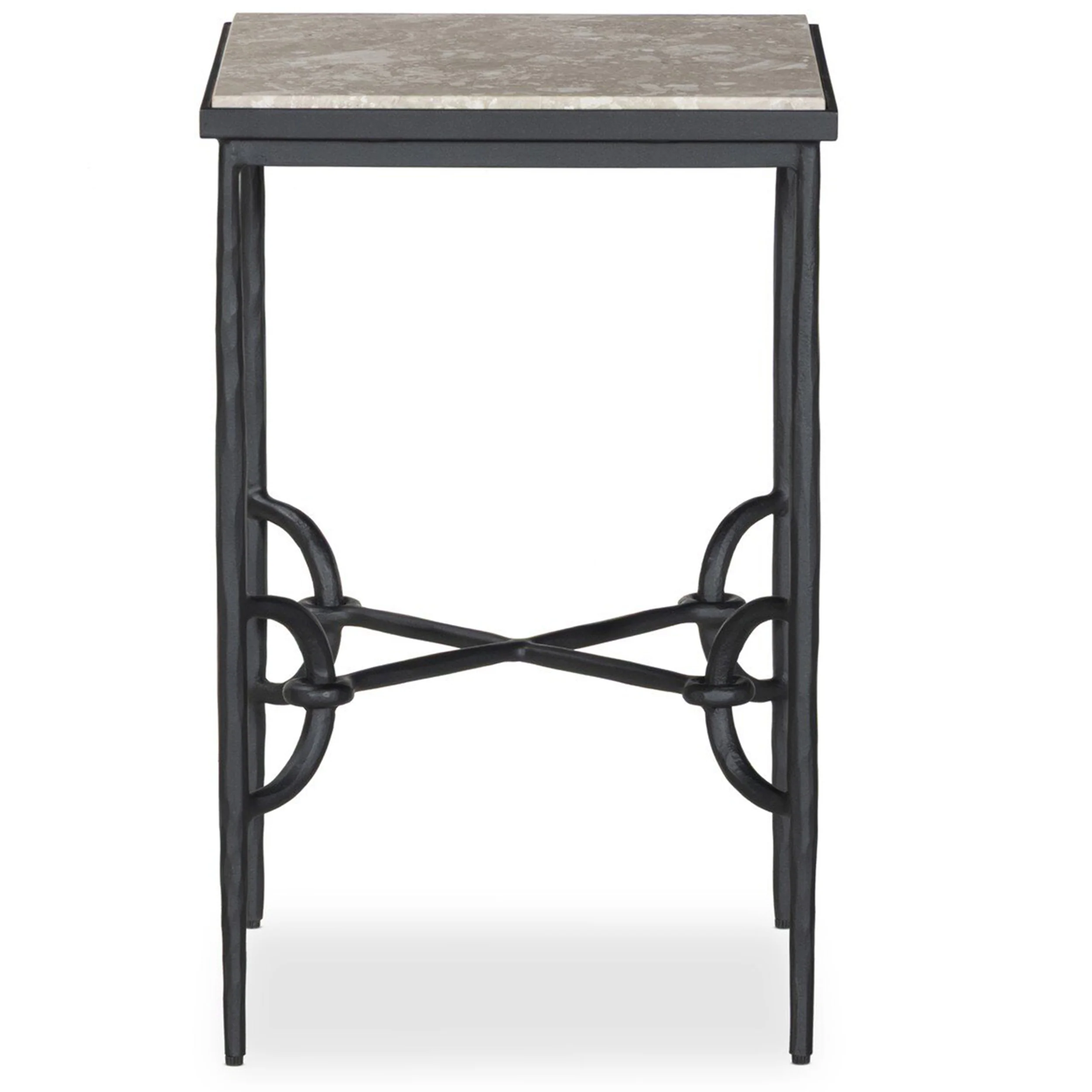 Babylon Small End Table, Lunar Marble by Four Hands - Image 2