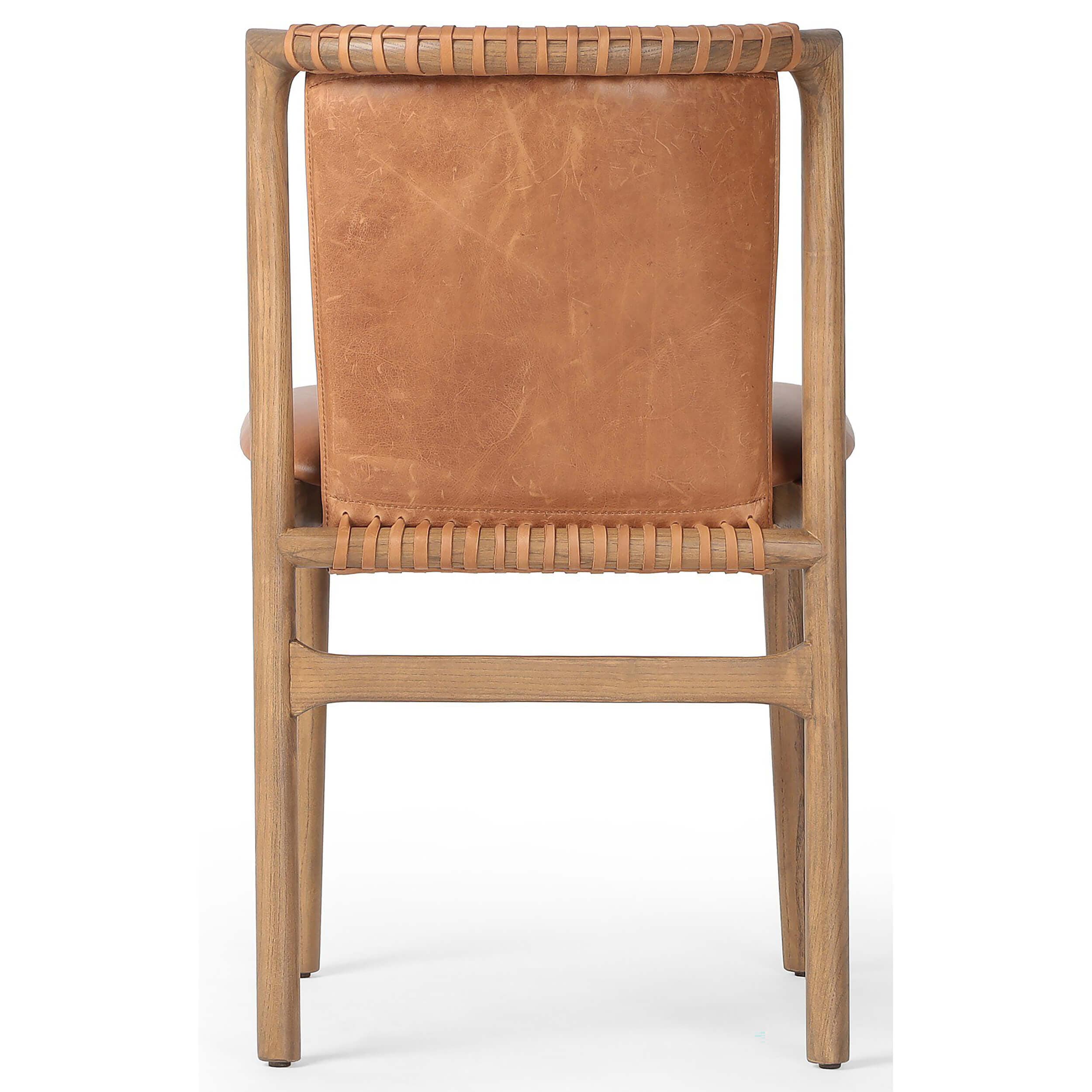 Baden Leather Dining Chair, Haven Tobacco, Set of 2 by Four Hands - Image 4