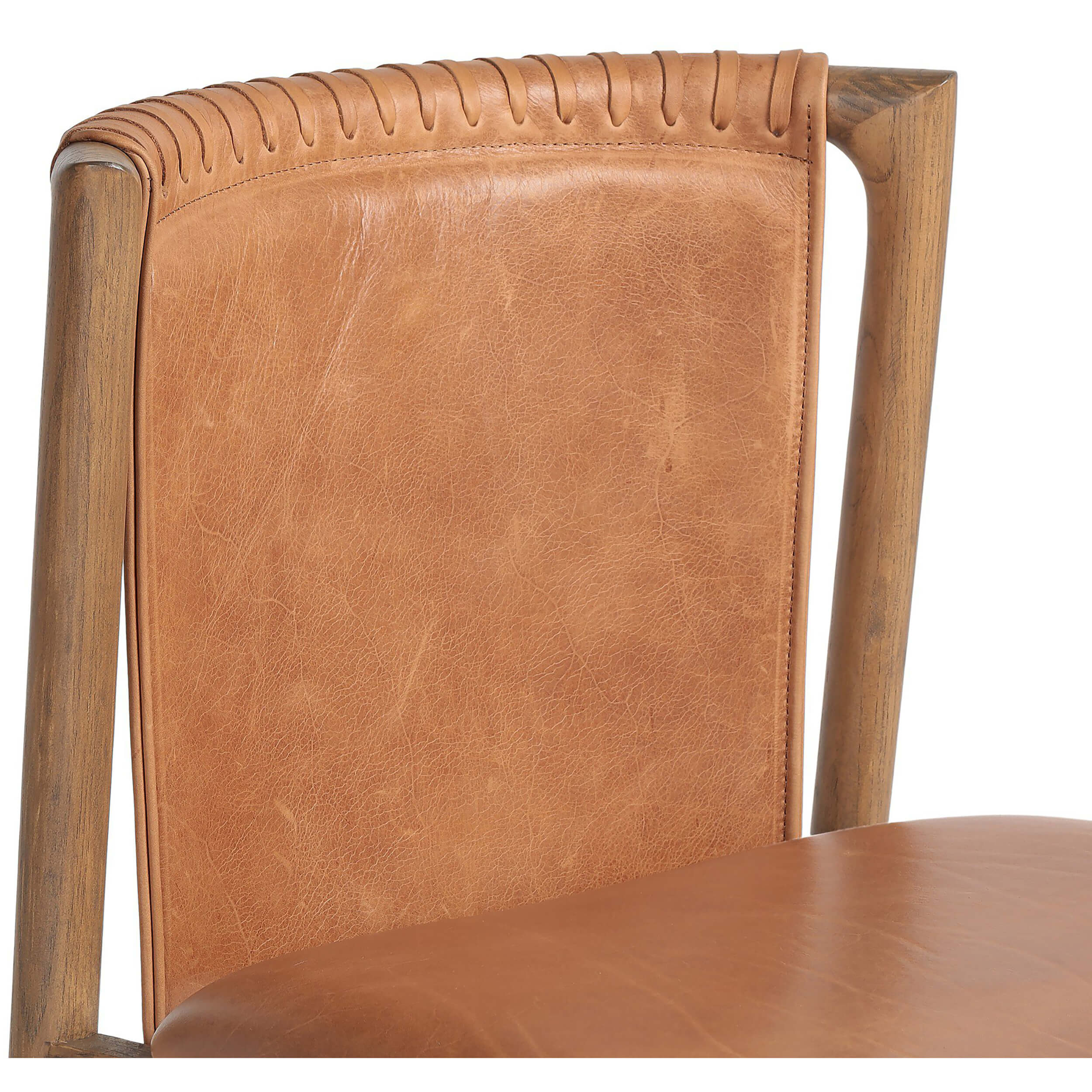 Baden Leather Dining Chair, Haven Tobacco, Set of 2 by Four Hands - Image 5