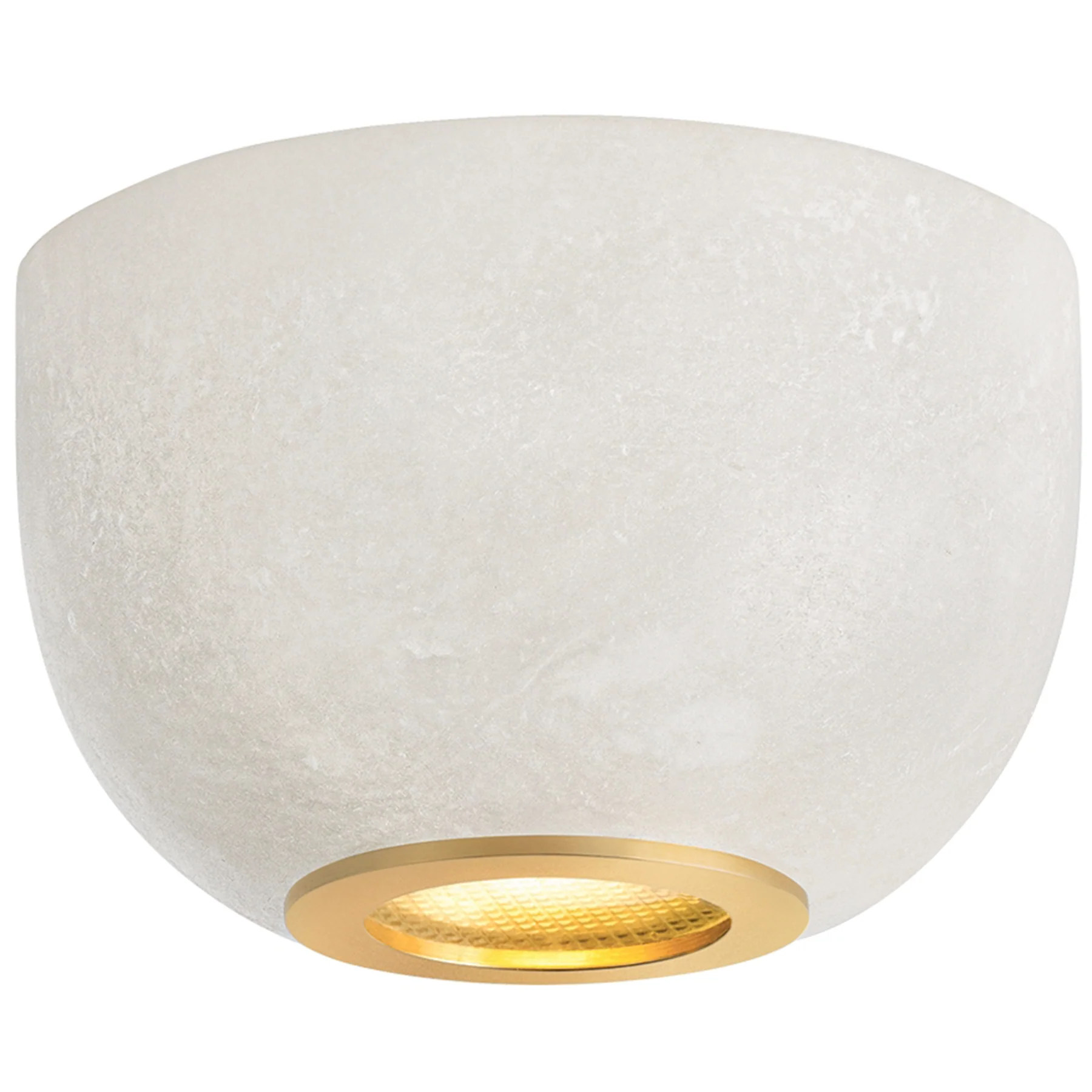 Bains Corner Flush Mount, Aged Brass