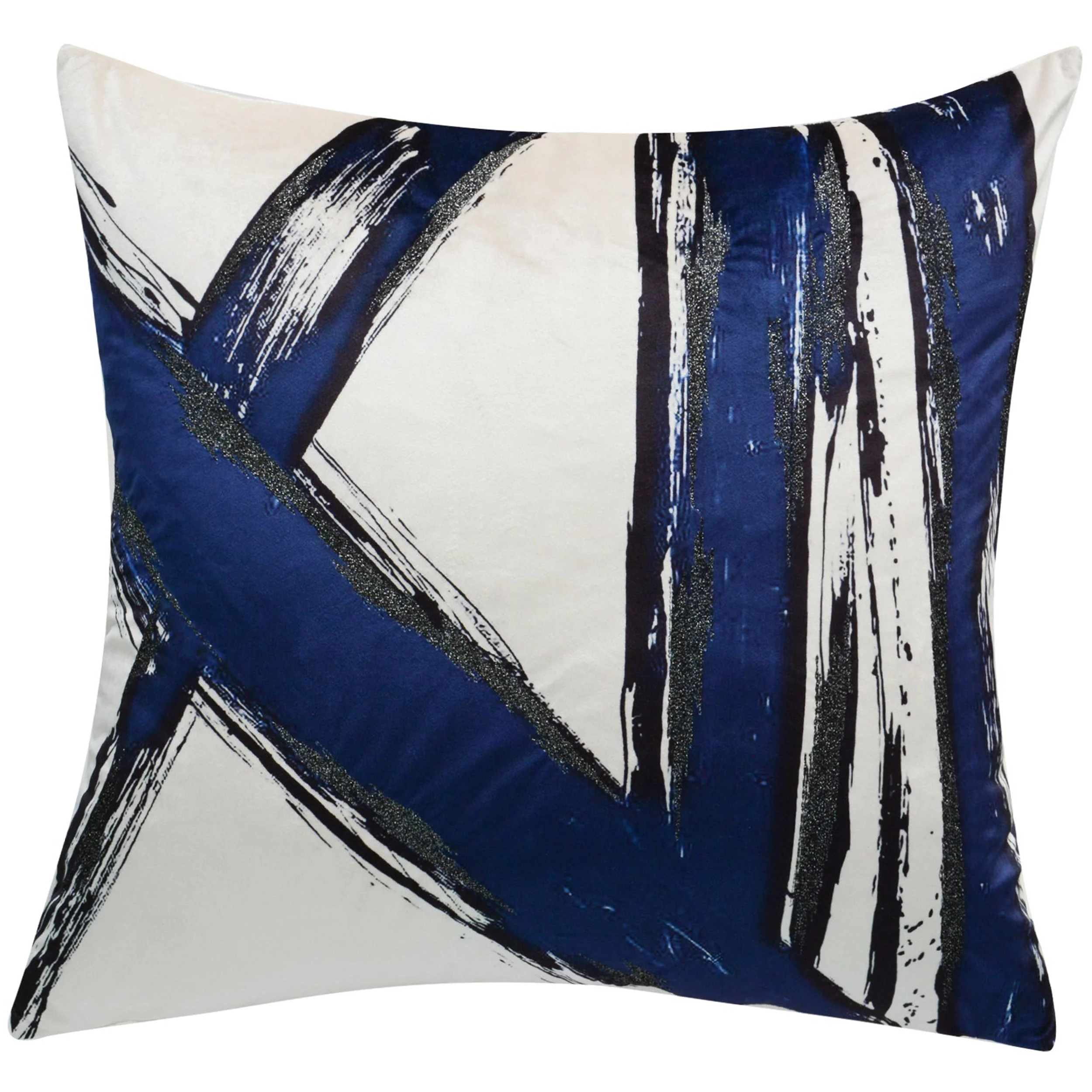 Bali Pillow, Ivory/Navy