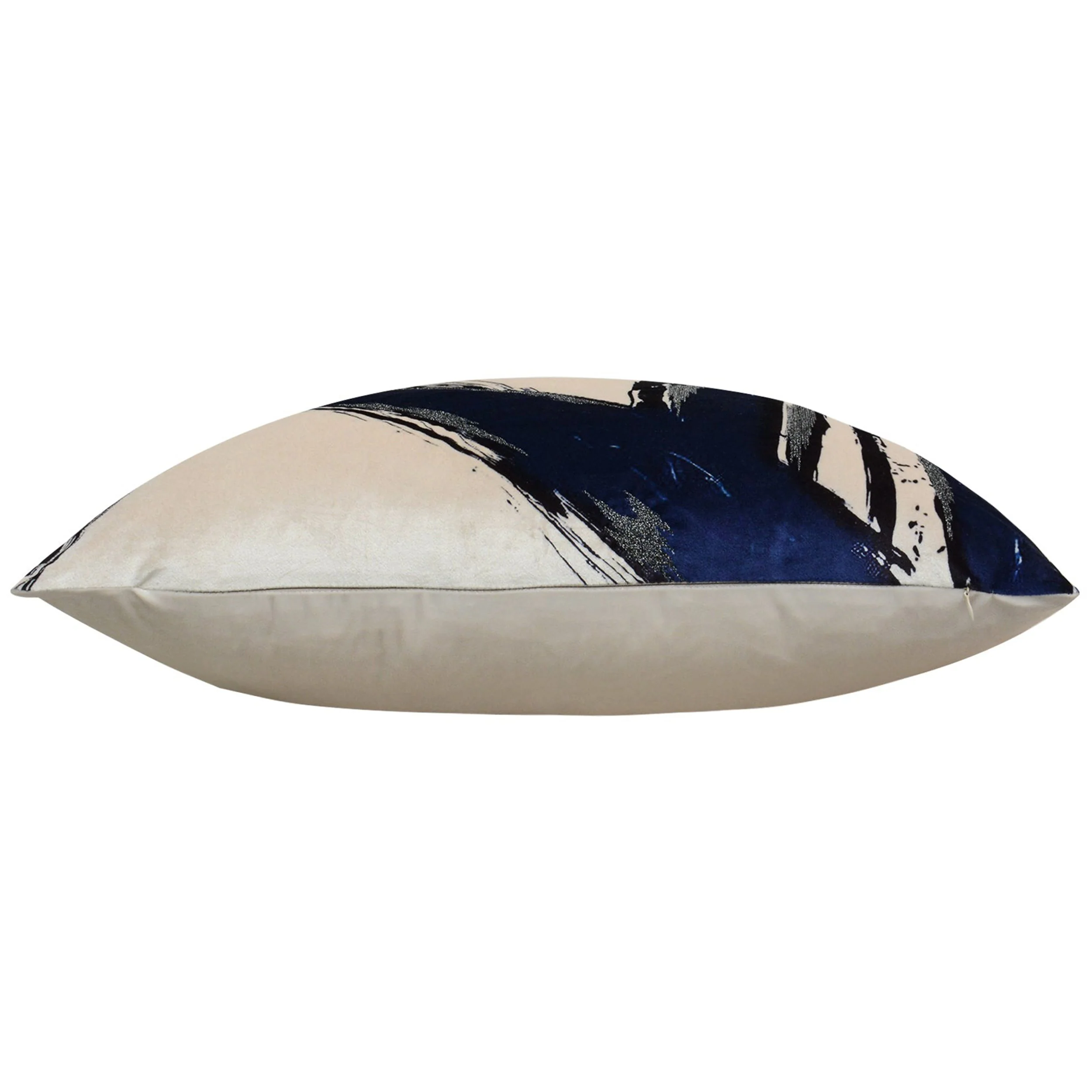 Bali Pillow, Ivory/Navy - Image 2