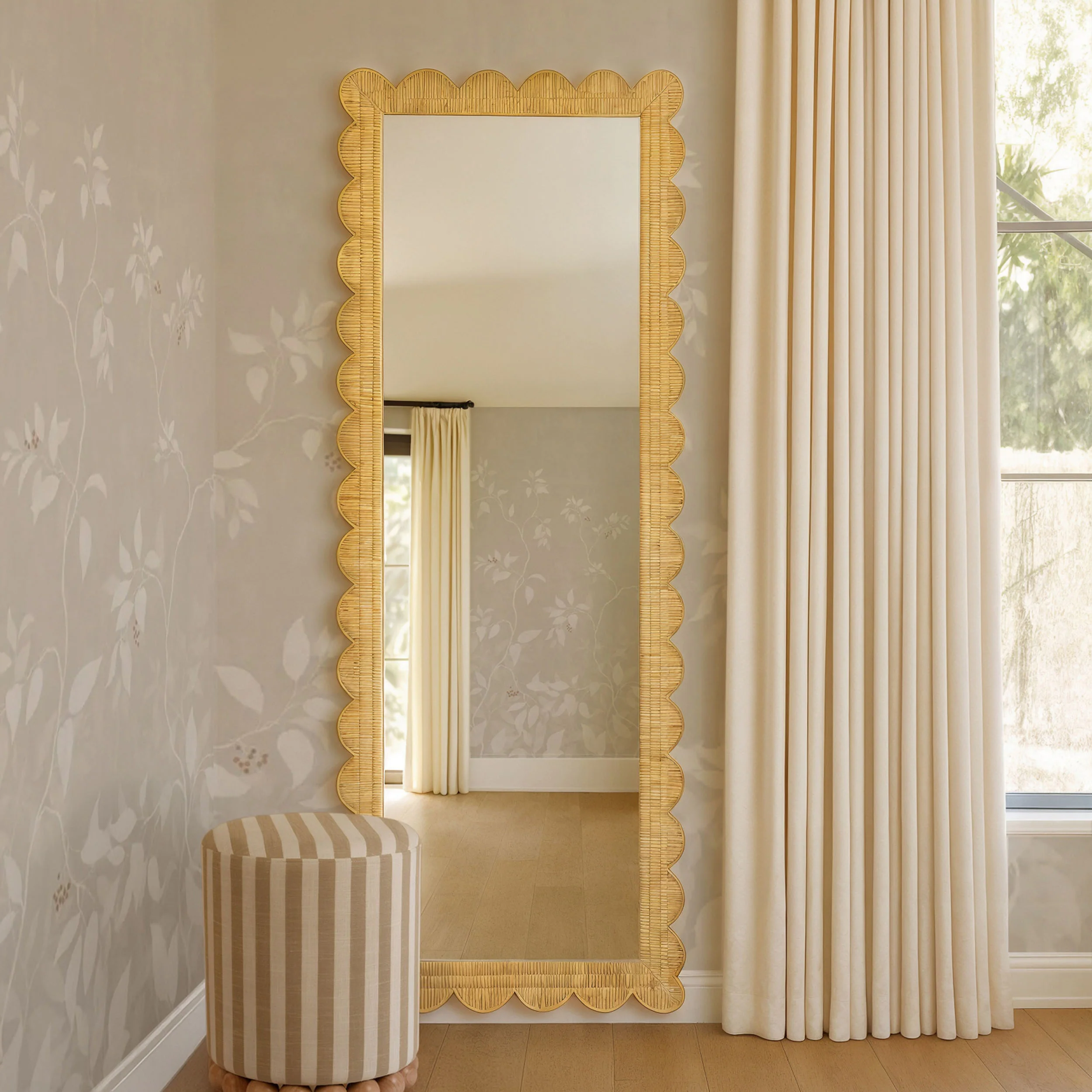 Bama Rectangular Mirror, Natural - Image 6