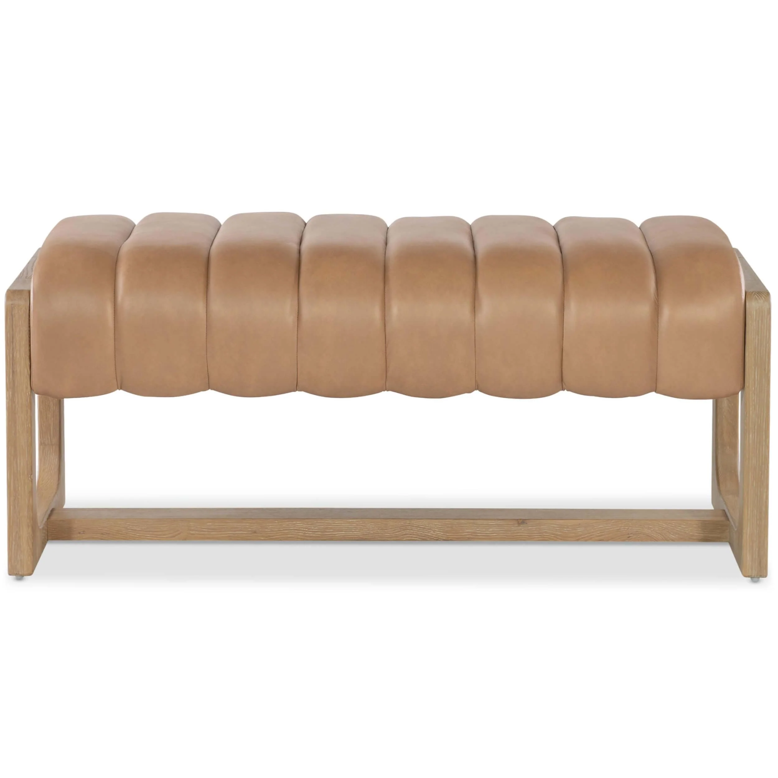 Banyon Bay Leather Bench, Toast - Image 2
