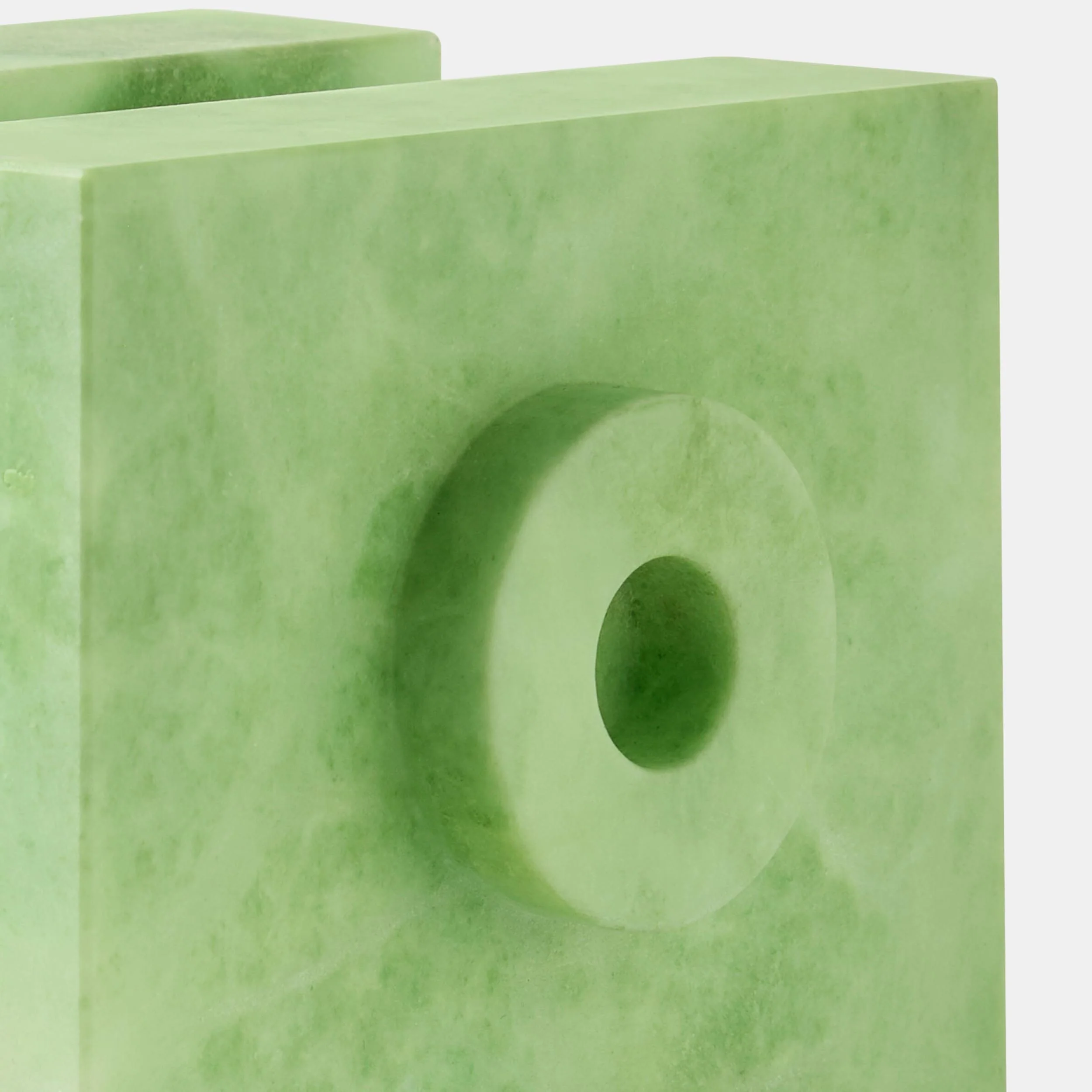 Barakoa Alabaster Bookends, Lime - Image 5