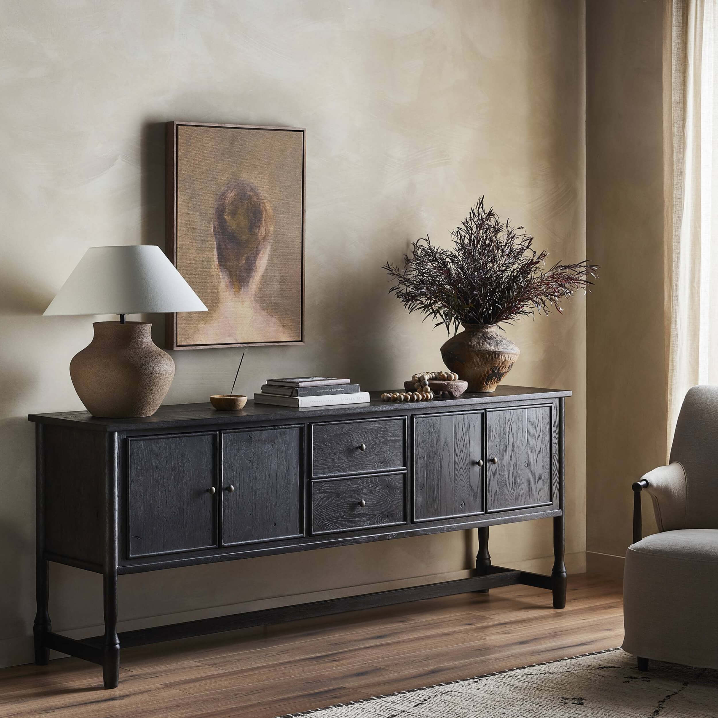 Bari Sideboard, Smoked Black by Amber Lewis x Four Hands - Image 6