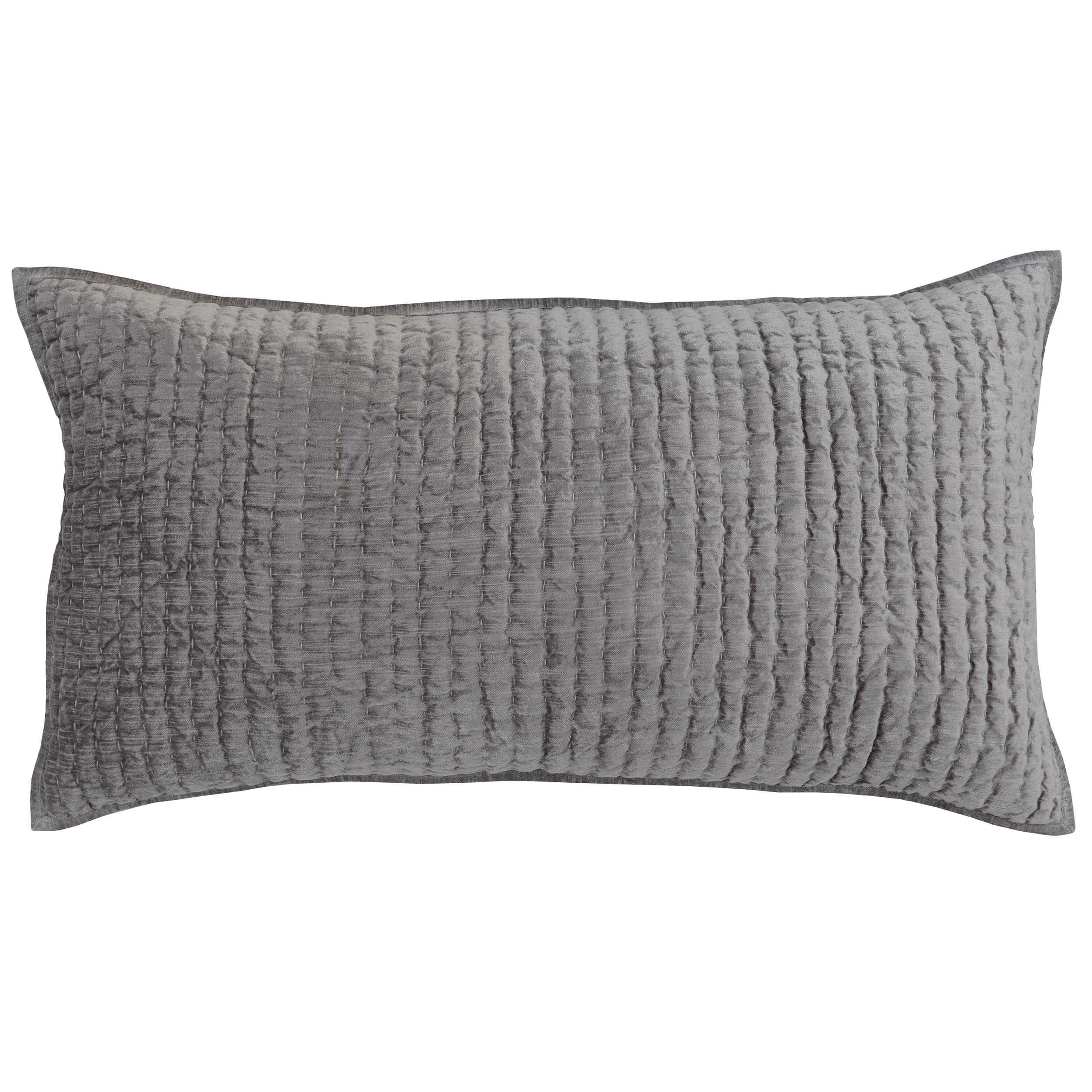 Bari Velvet Sham, Gray - Image 3