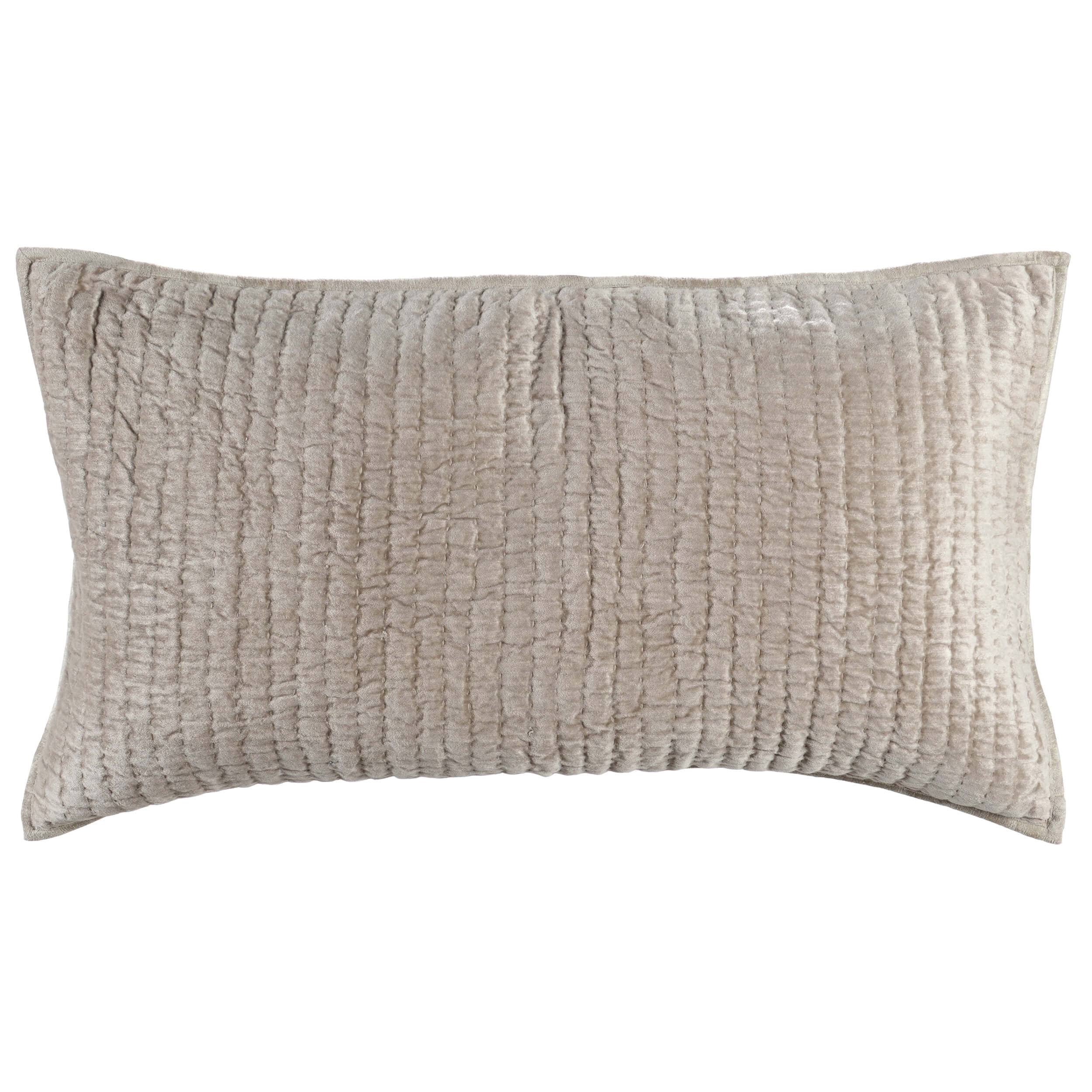 Bari Velvet Sham, Pebble