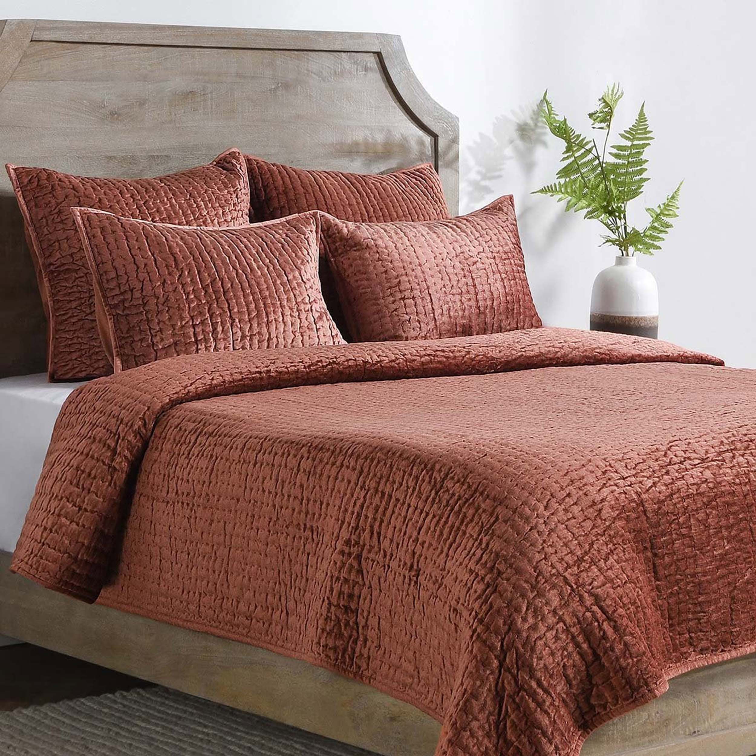 Bari Velvet Sham, Terracotta - Image 13