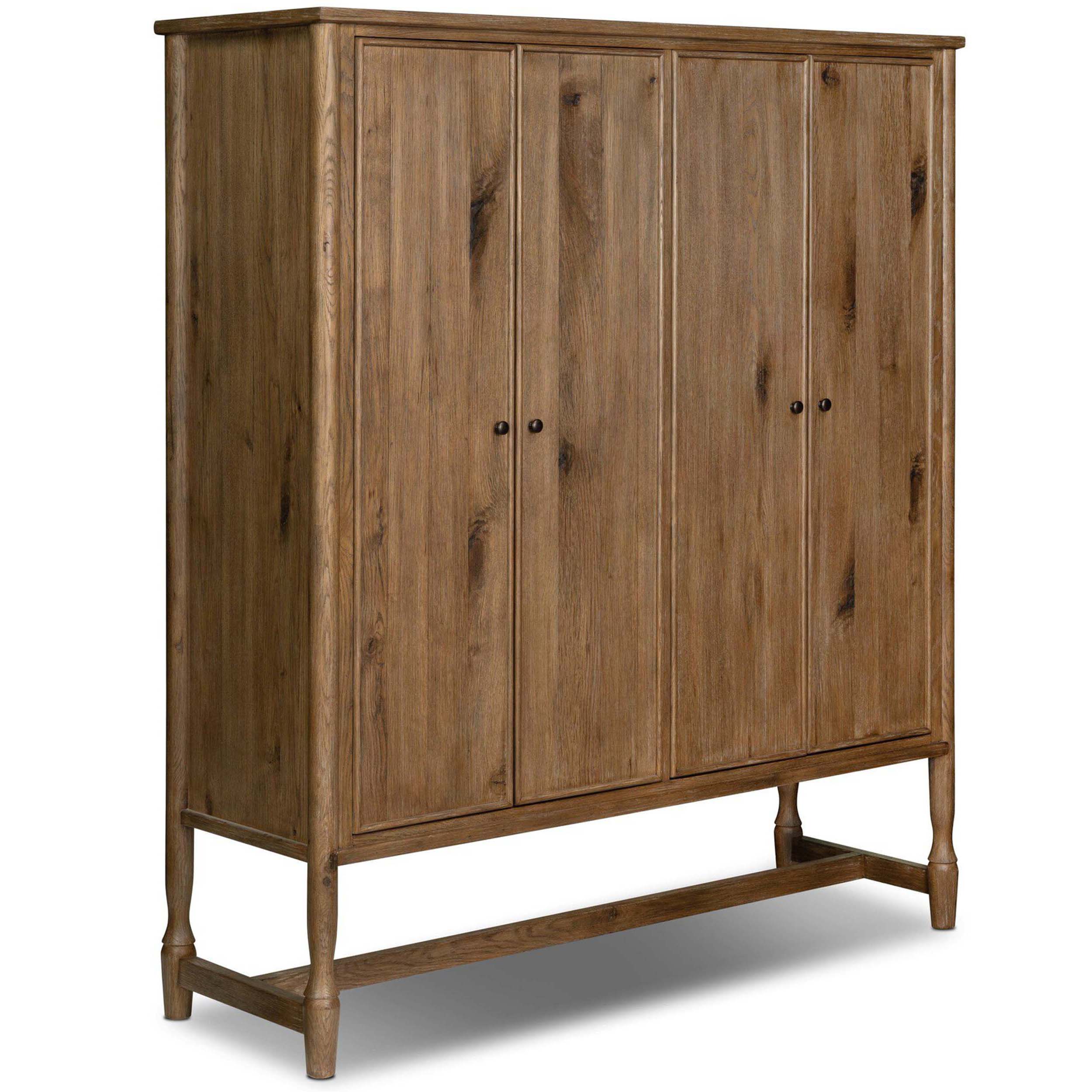 Bari Wide Cabinet, Weathered Oak by Amber Lewis x Four Hands