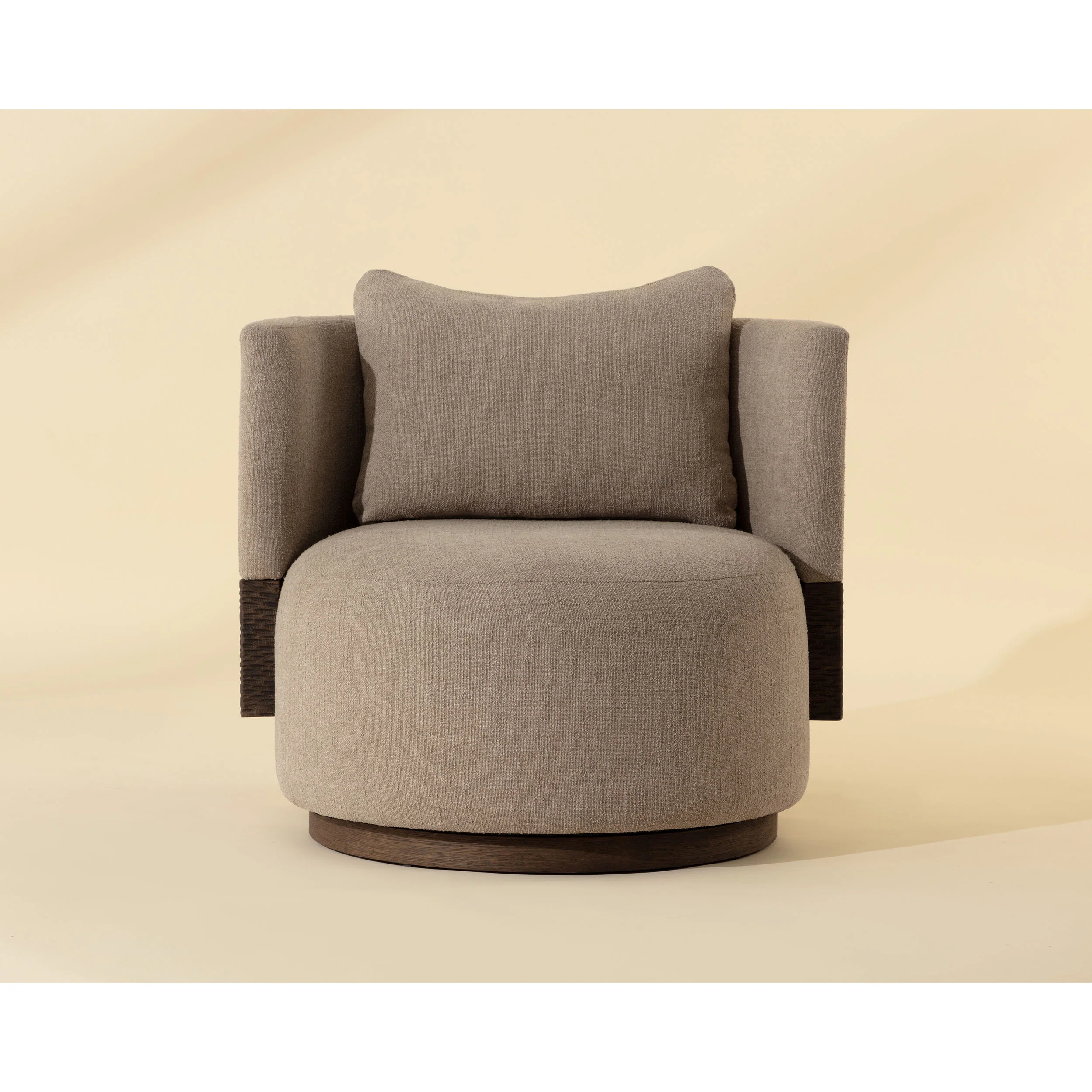 Bastille Swivel Chair, Taupe - Image 5