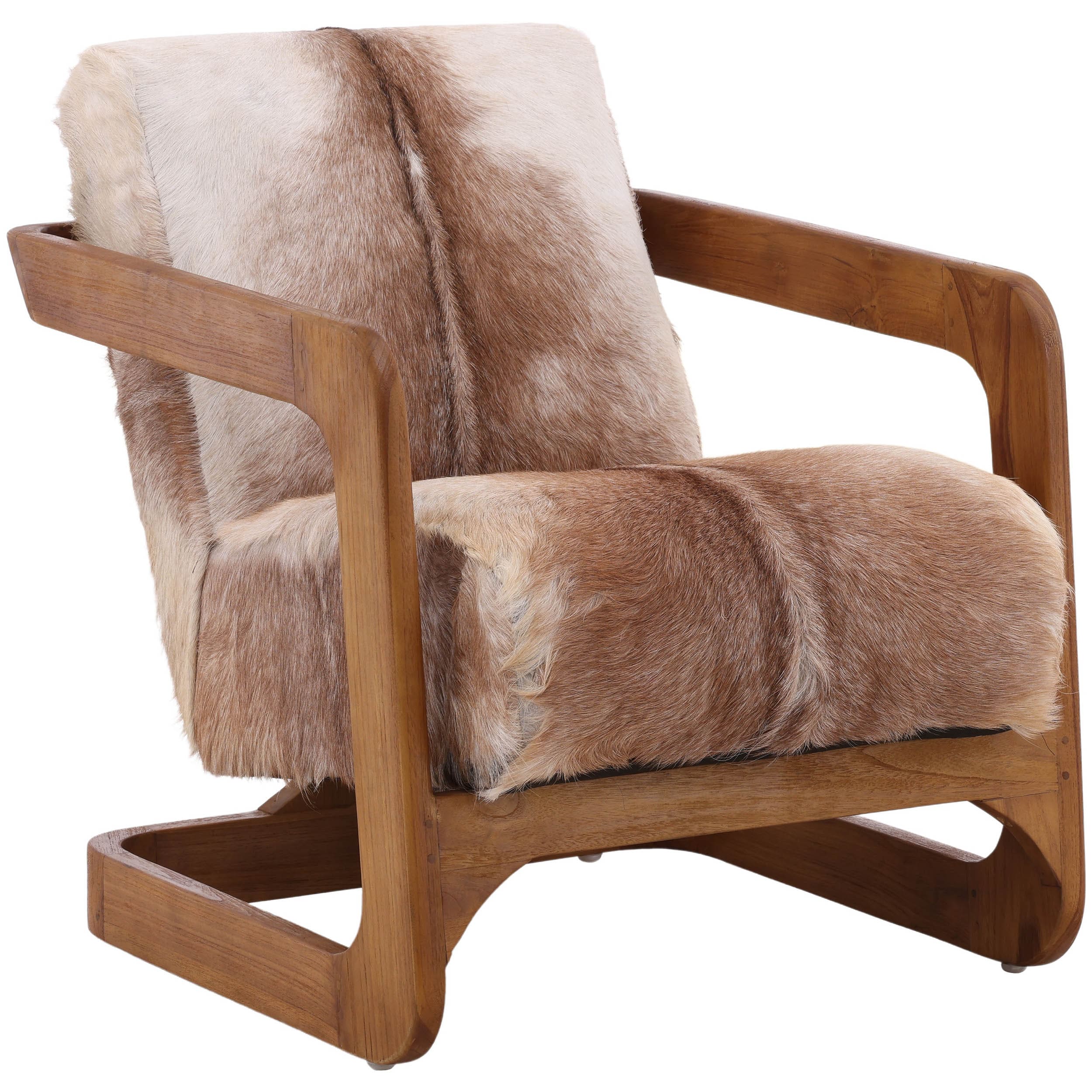 Bautista Chair, Brown and White