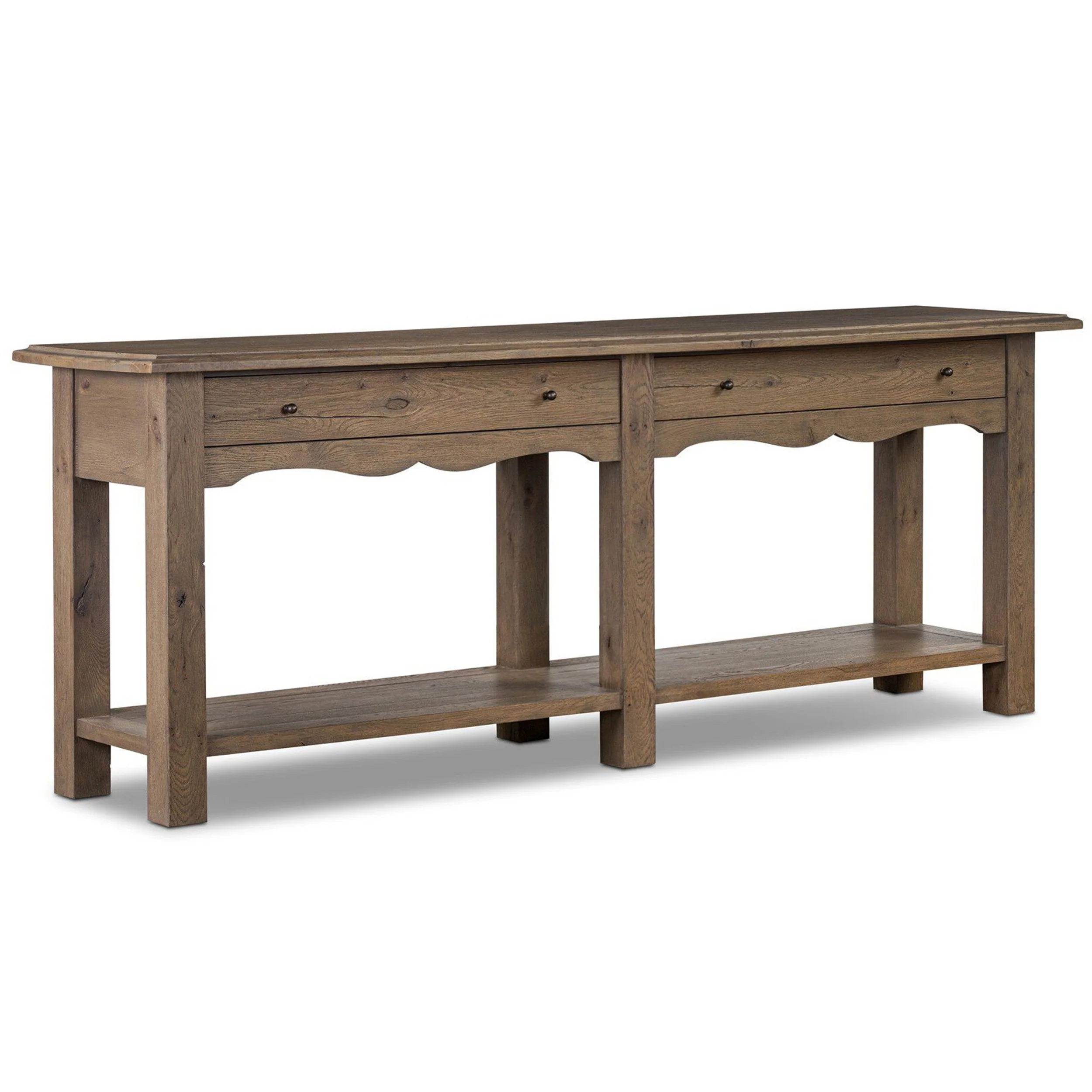 Bayla Console Table, Brown Oak by Amber Lewis x Four Hands