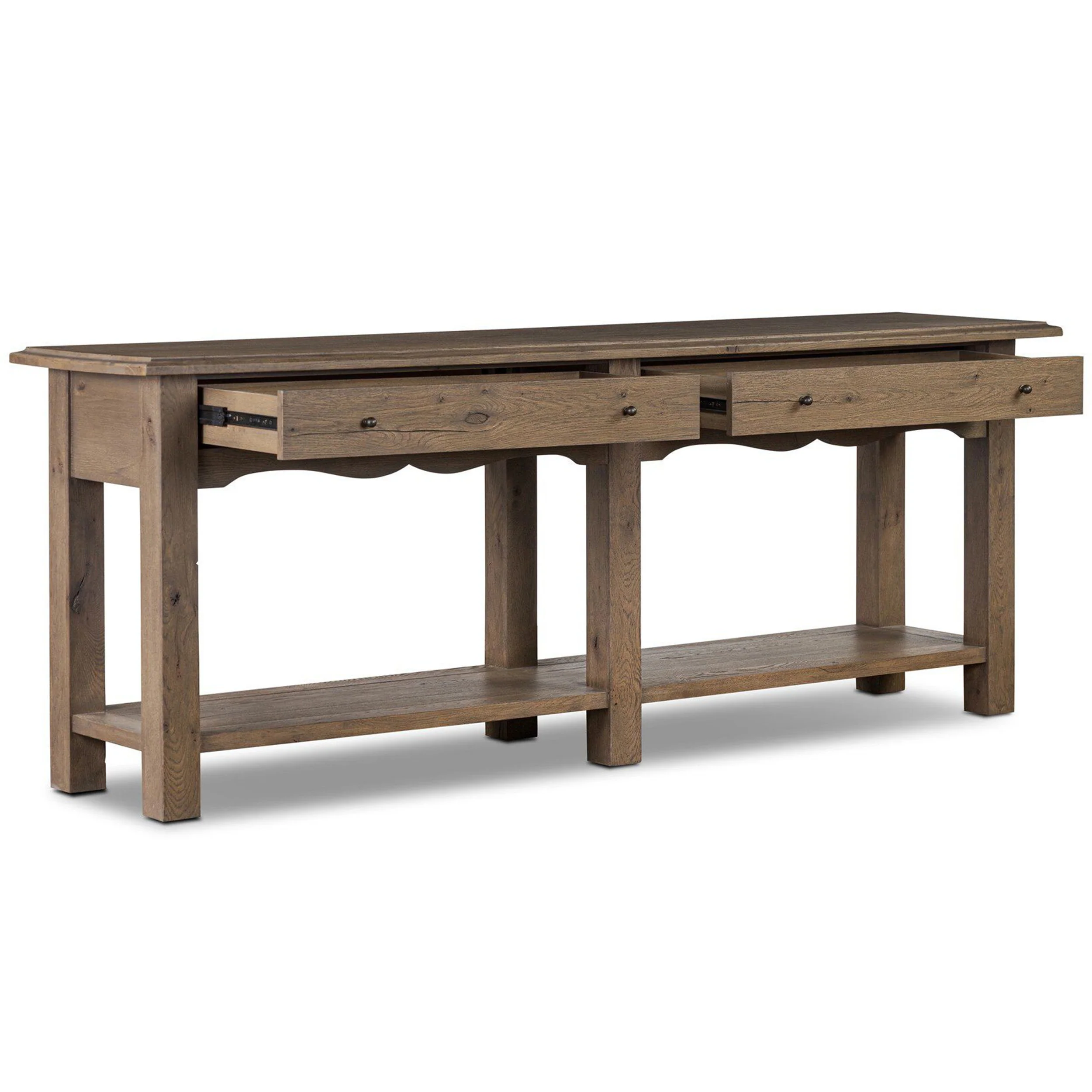 Bayla Console Table, Brown Oak by Amber Lewis x Four Hands - Image 5