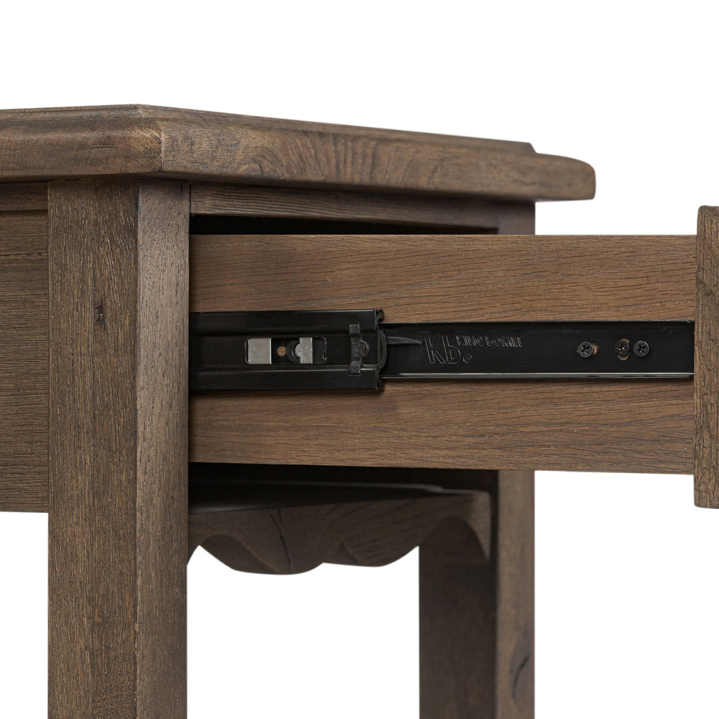 Bayla End Table, Weathered Oak by Amber Lewis x Four Hands - Image 6