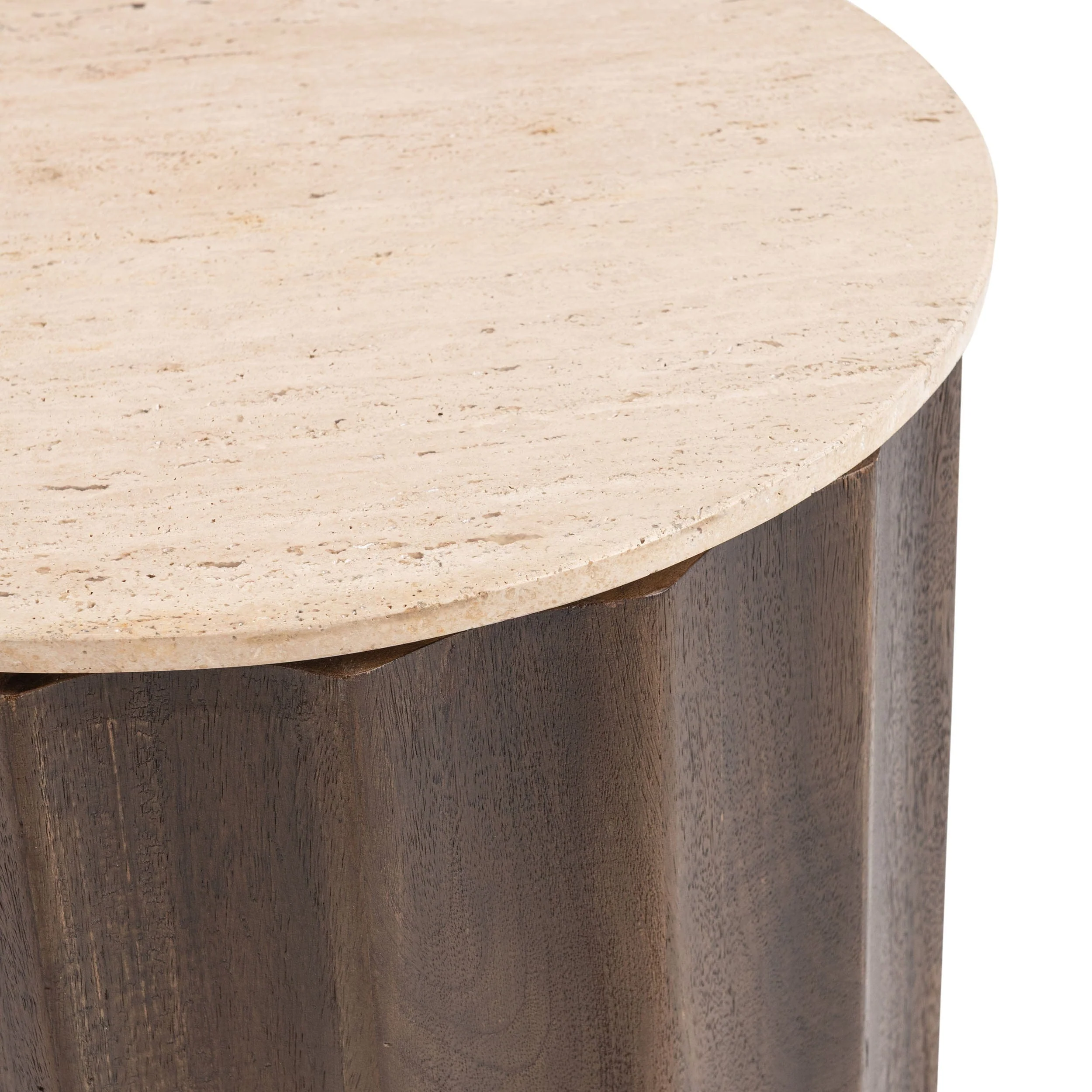 Baylee Round End Table, Roast Tan - Image 2