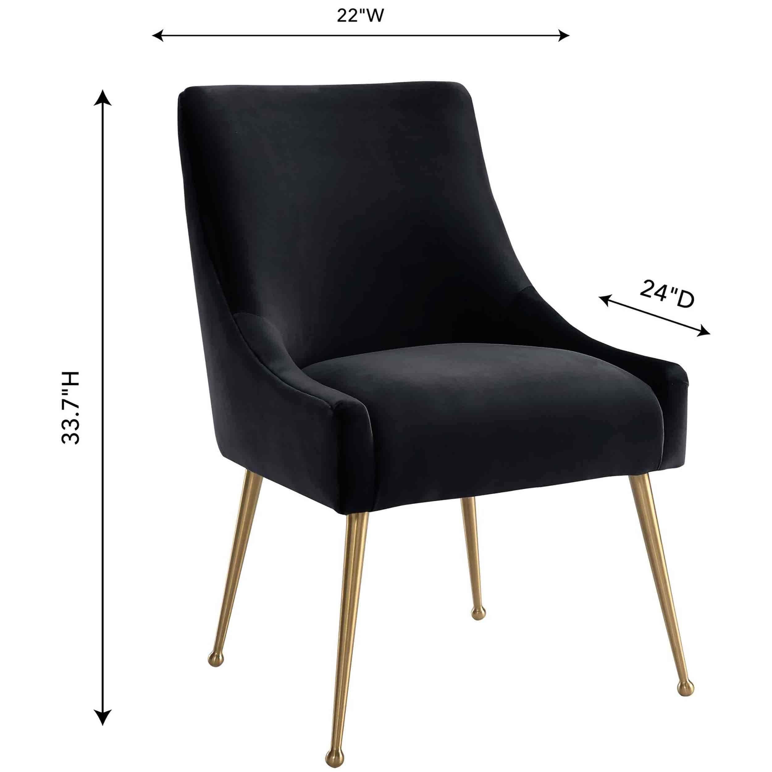 Beatrix Side Chair, Black/Brushed Gold Base - Image 5