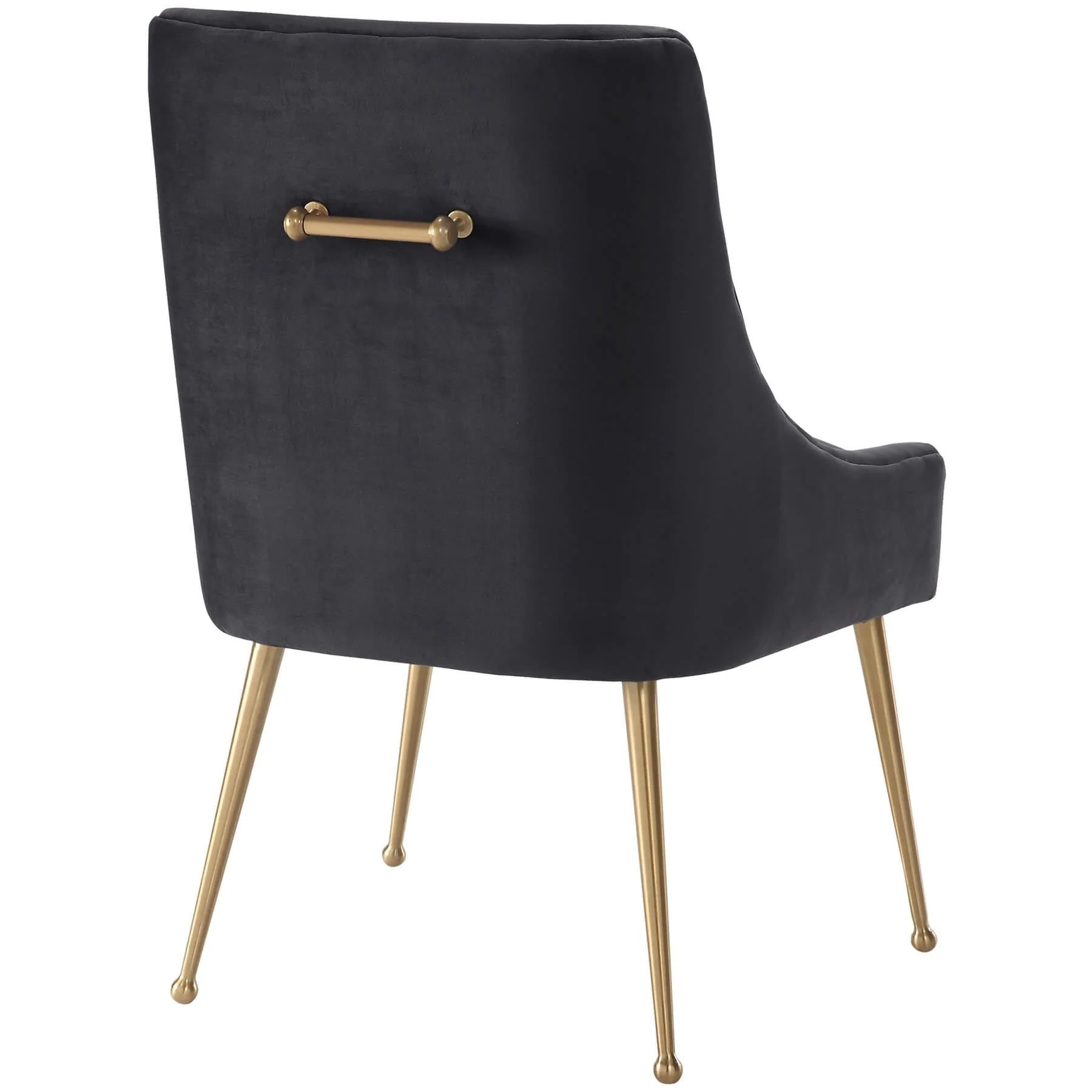 Beatrix Side Chair, Dark Grey/Brushed Gold Base - Image 3