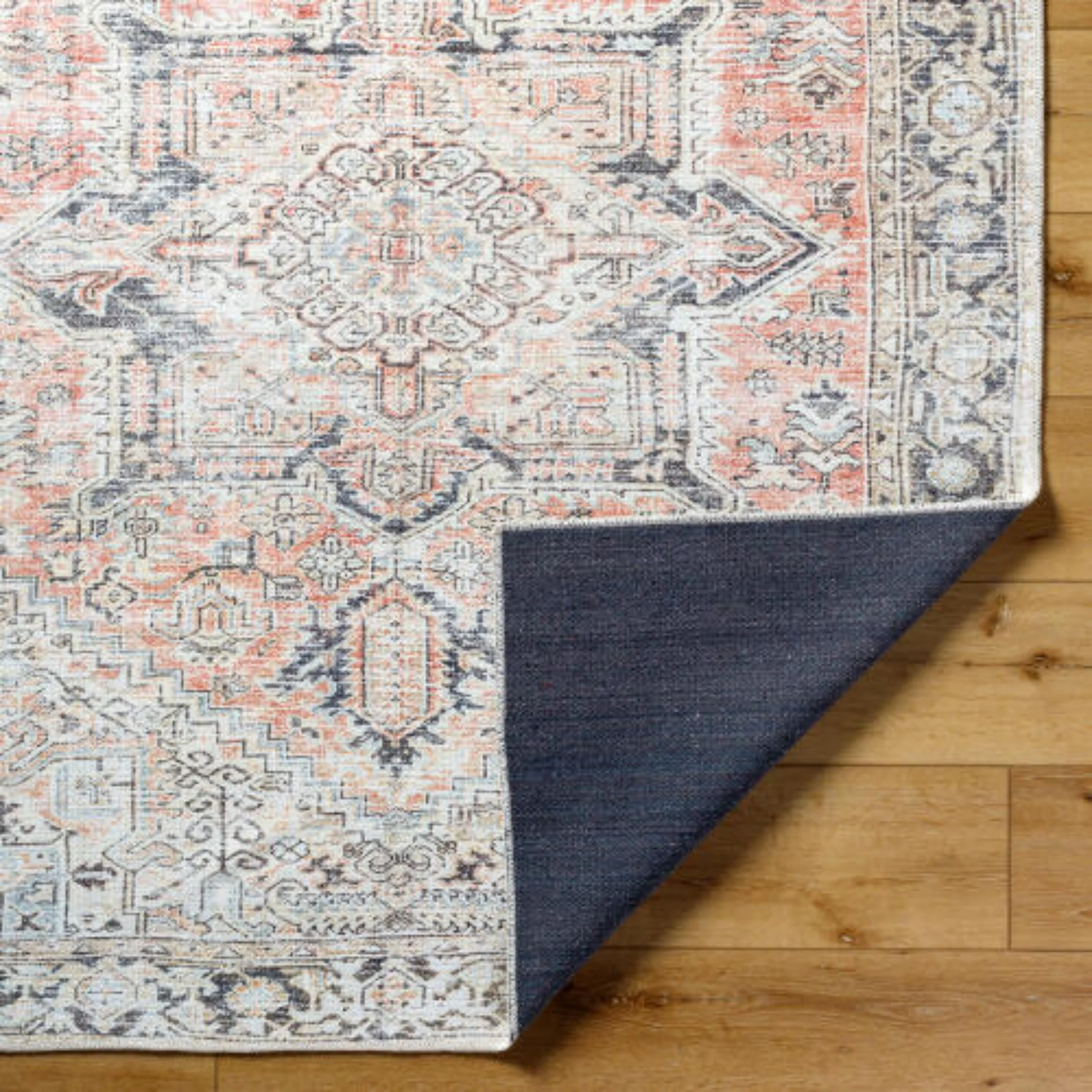 Becki Owens x Livabliss Rug Darling BODA-2303, Dusty Coral/Dark Brown/Oatmeal/Cream/Denim/Tan - Image 2