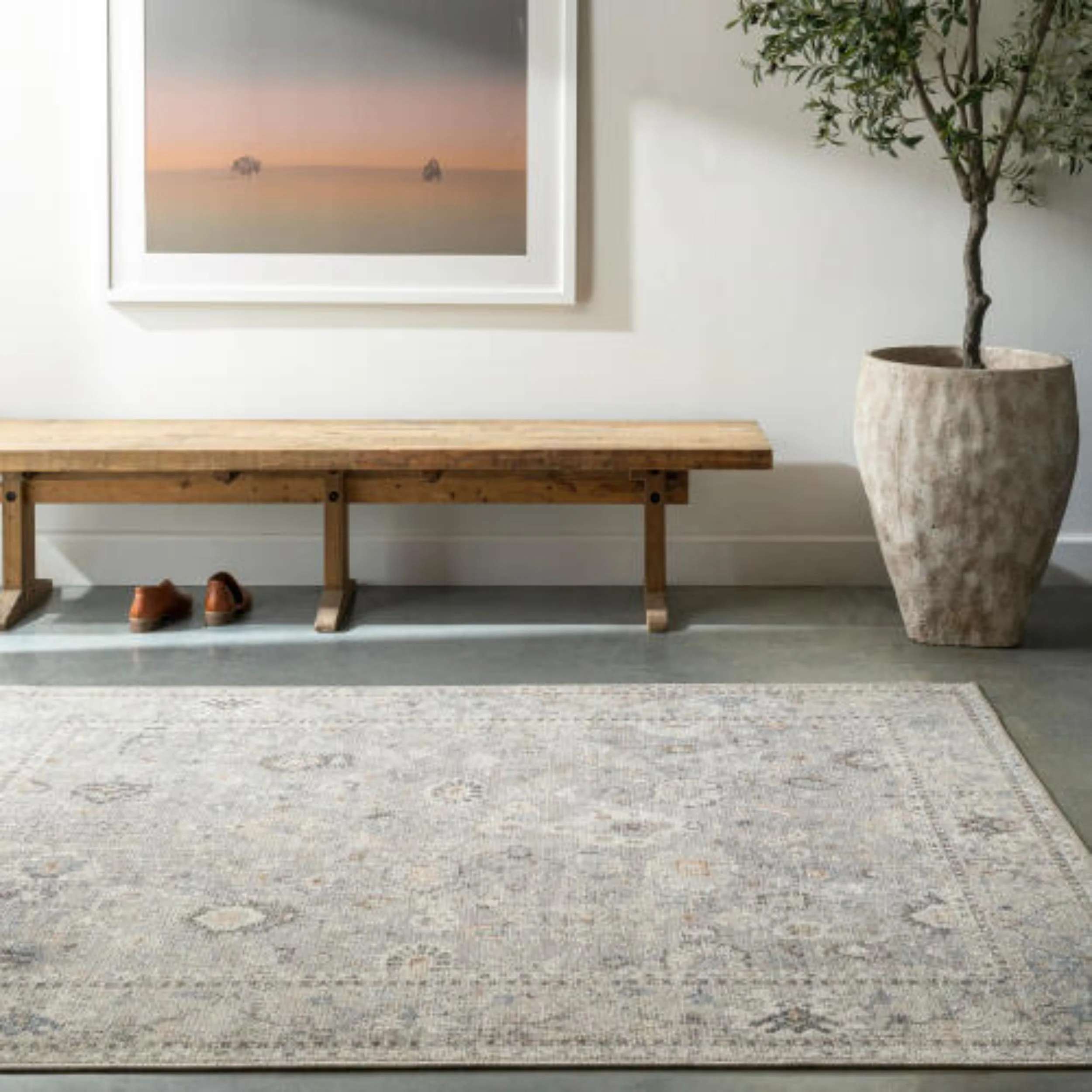 Becki Owens x Livabliss Rug Davina BOCC-2300, Medium Gray/Light Beige/Brown/Denim/White - Image 3