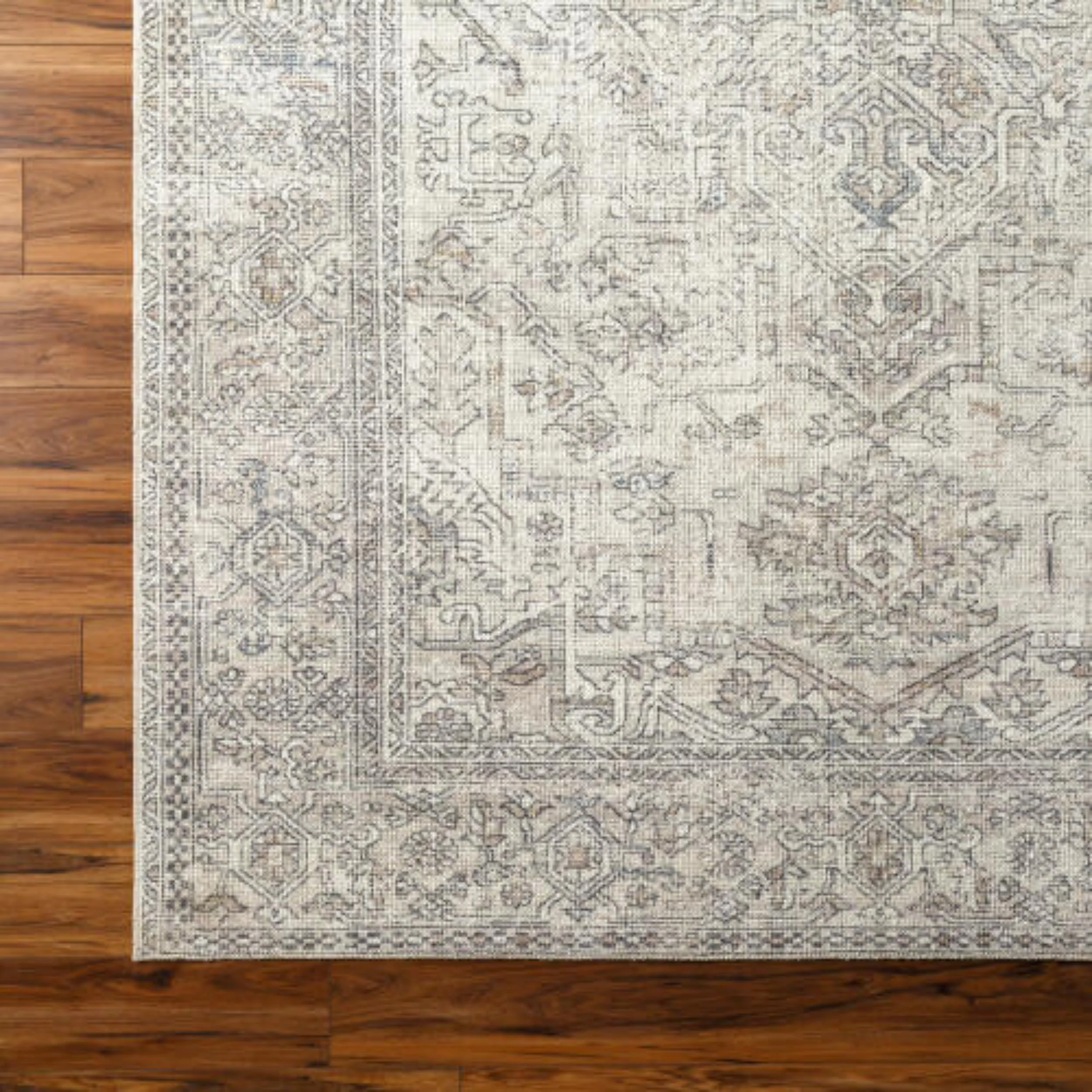 Becki Owens x Livabliss Rug Margot BOSC-2300, White/Light Sage/Charcoal/Brown/Wheat/Light Blue - Image 3