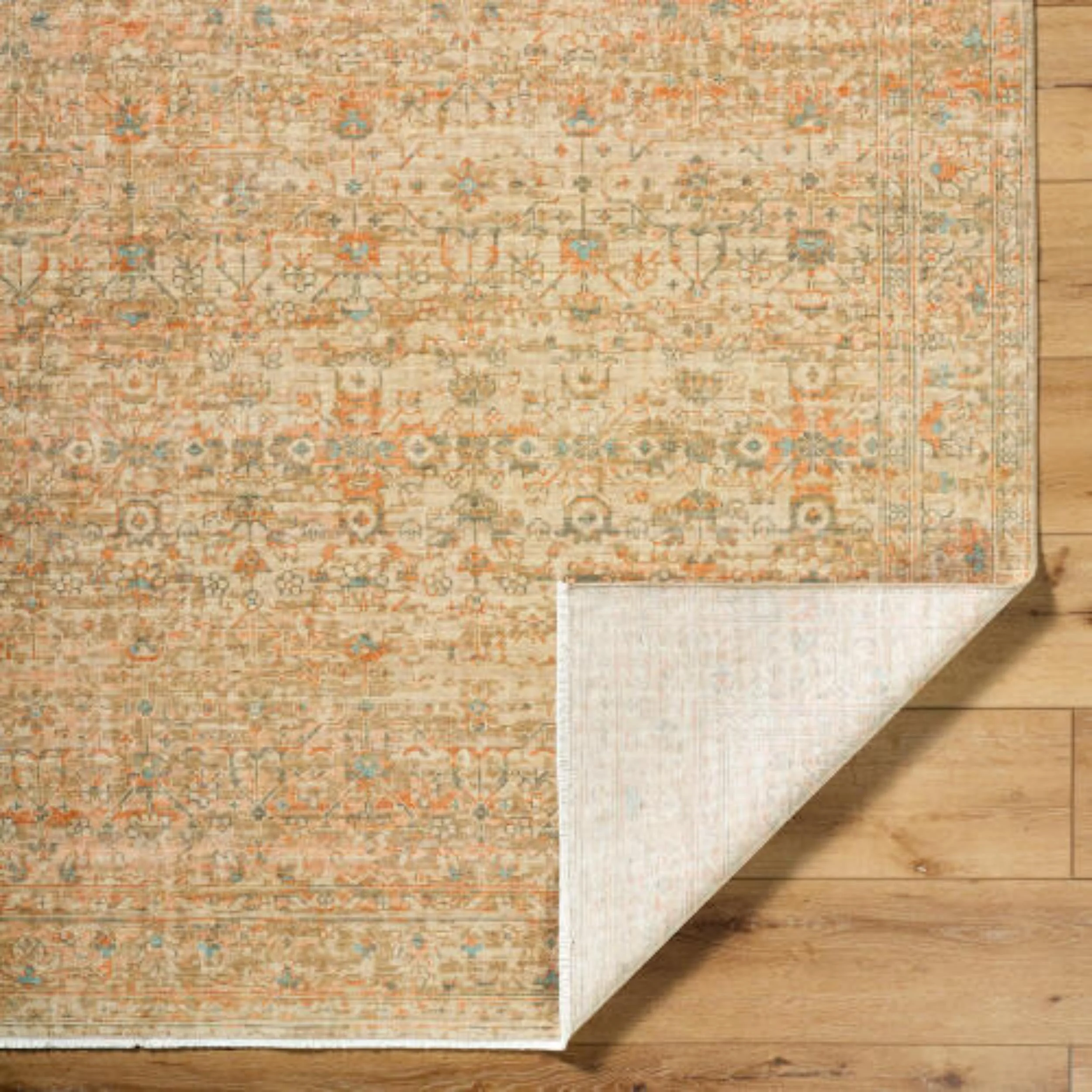 Becki Owens x Surya Rug Renaissance BORI-2307, Light Beige/Tan/Dusty Coral/Taupe/Denim - Image 2