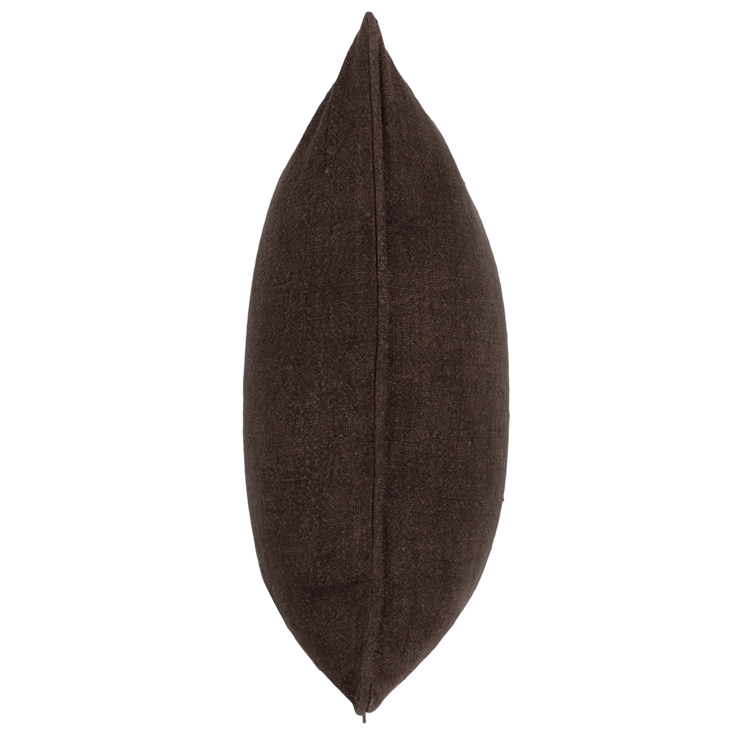Bedford Linen Pillow, Ganache - Image 3
