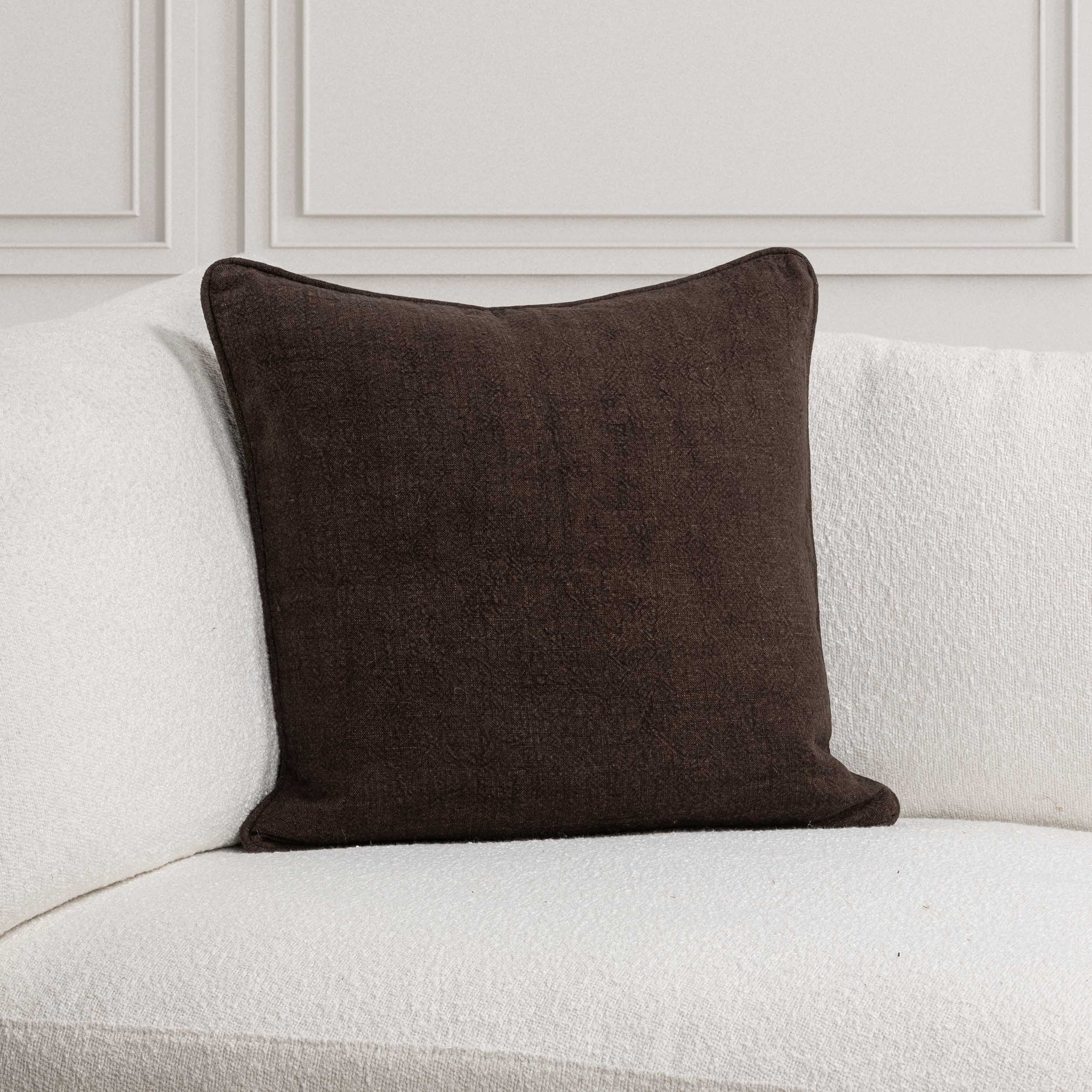 Bedford Linen Pillow, Ganache - Image 6
